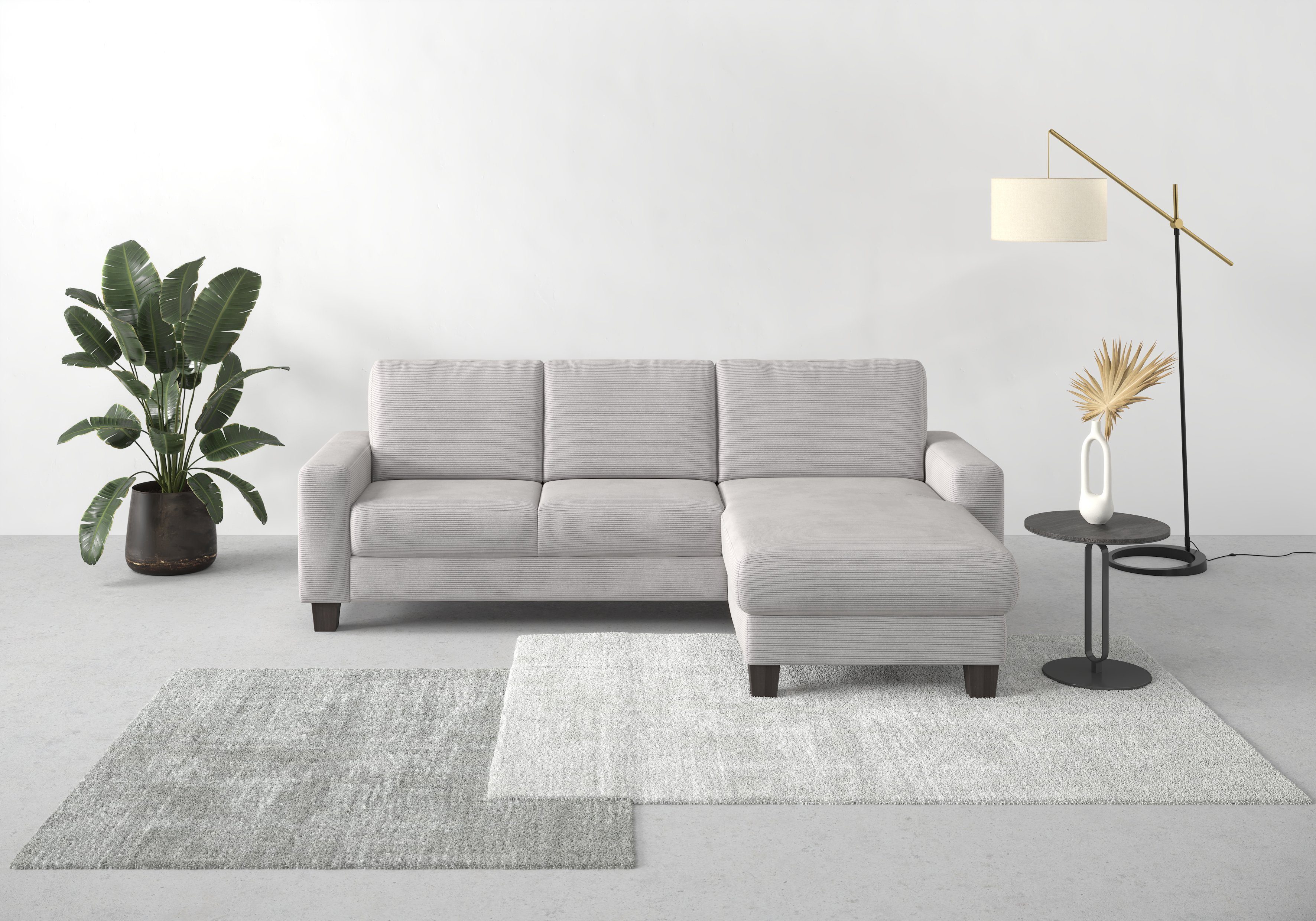 Home affaire Hoekbank Summer L-vorm met récamier, met of zonder slaapfunctie en bedkist, cordbekleding,