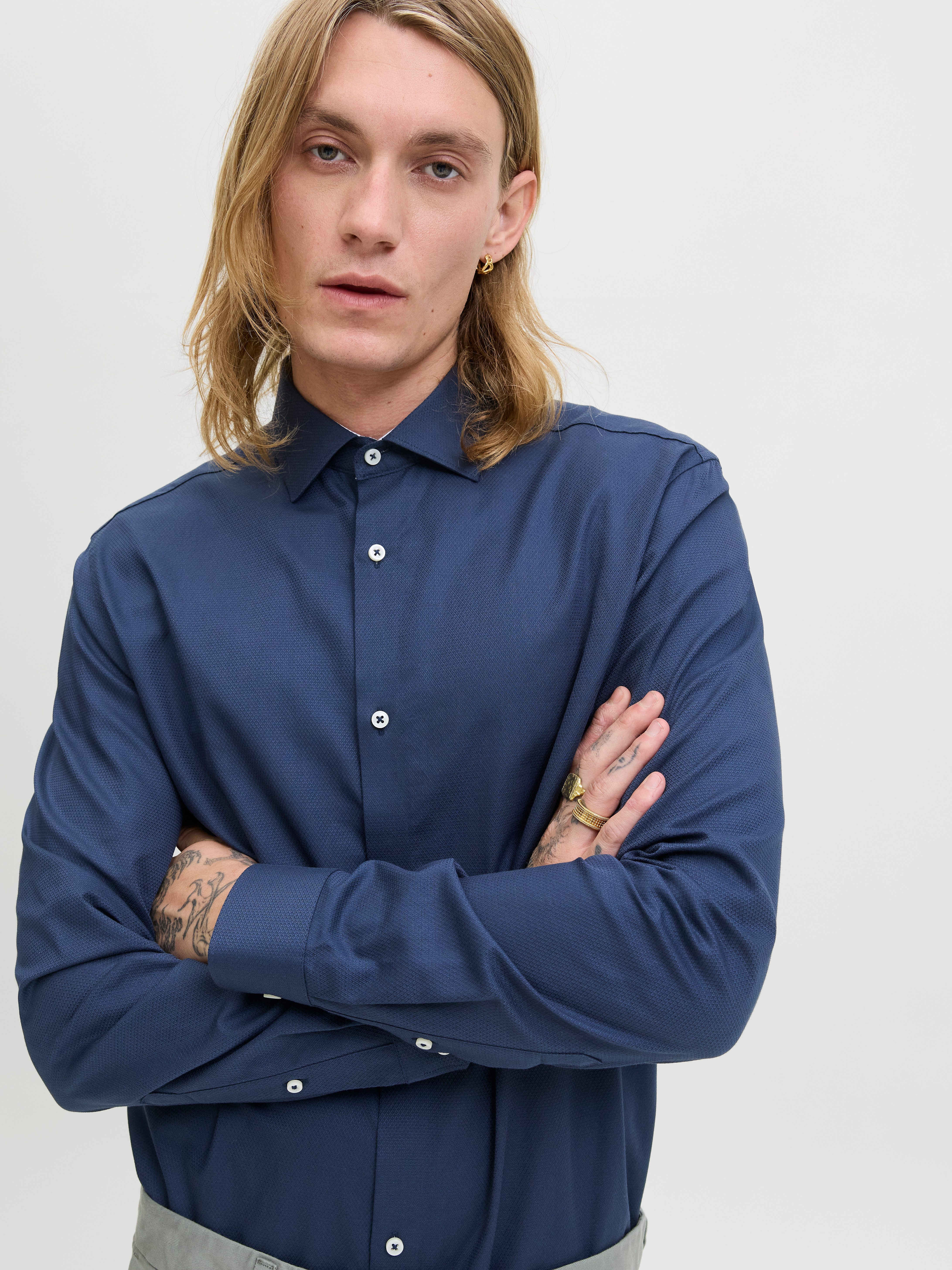 Jack & Jones Overhemd met lange mouwen JPRBLAPARKER DETAIL L/S SHIRT NOOS