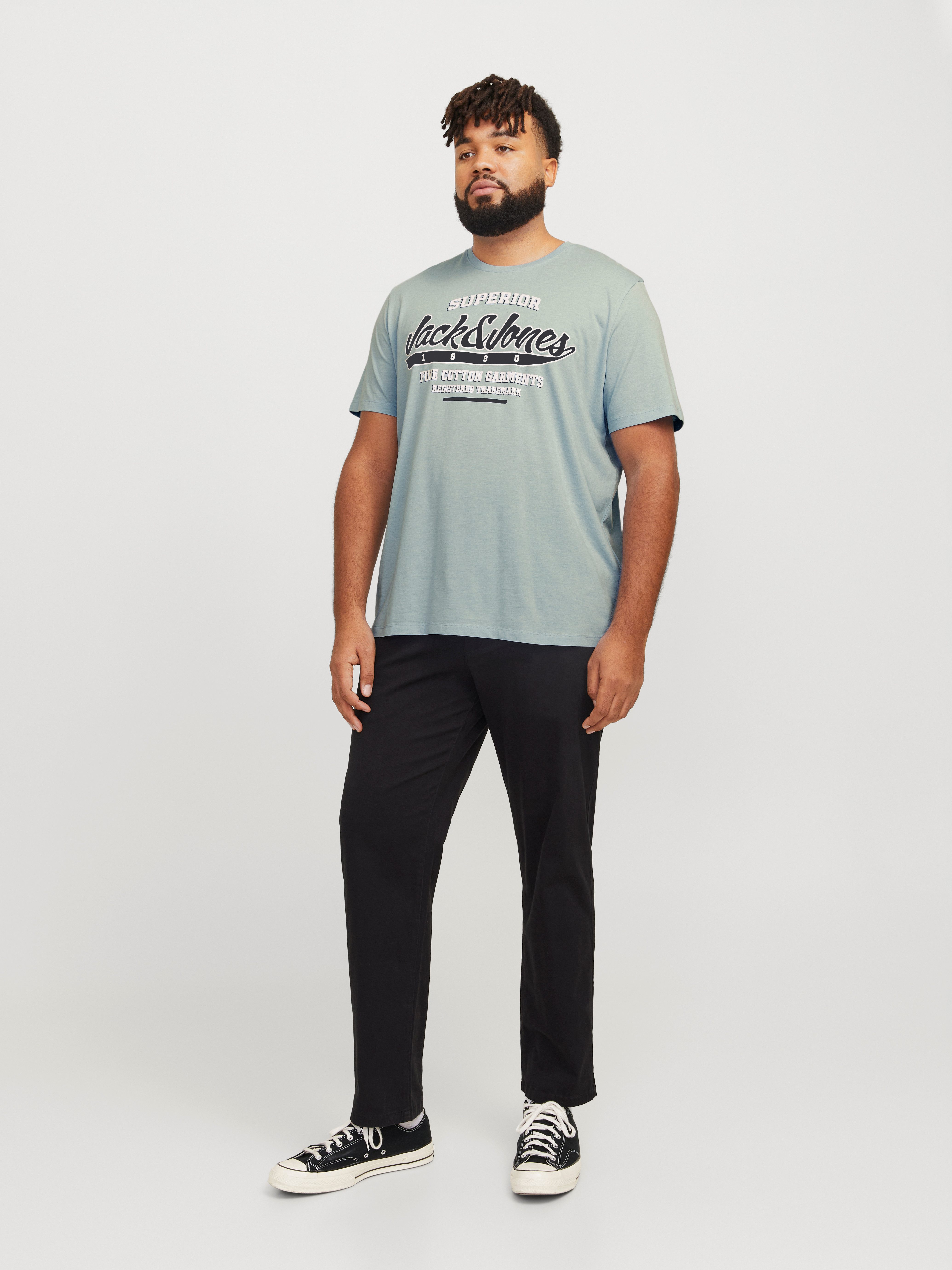 Jack & Jones PlusSize T-shirt JJELOGO TEE SS O-NECK 2 COL AW24 S PLS