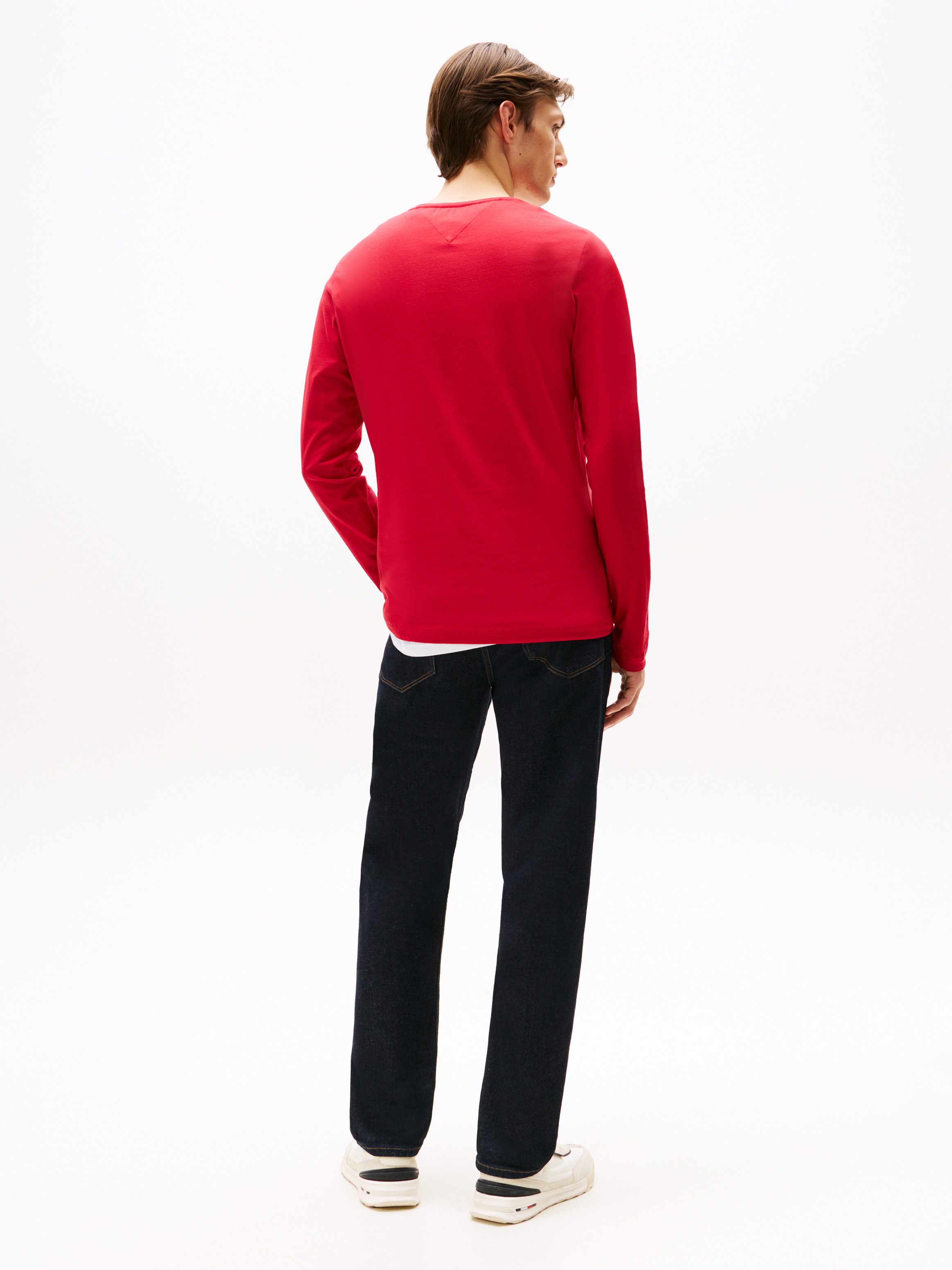 Tommy Hilfiger Shirt met lange mouwen STRETCH SLIM FIT LONG SLEEVE van biologische katoen-stretch