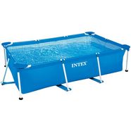 intex rechthoekig zwembad metal frame rectangular bxlxh: 200x300x75 cm blauw