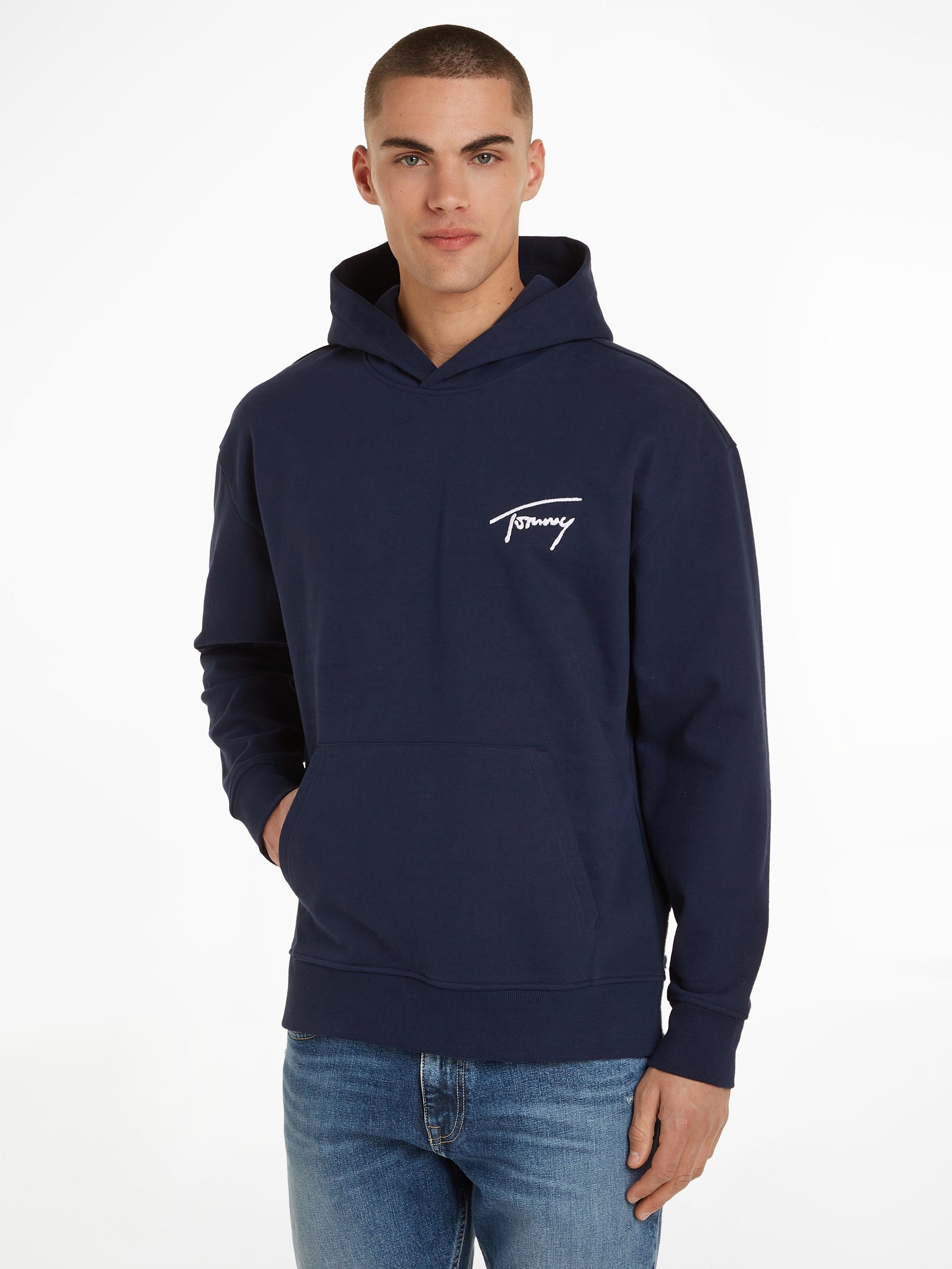 TOMMY JEANS Hoodie TJM RLX SIGNATURE HOODIE EXT met geborduurd handtekening-logo