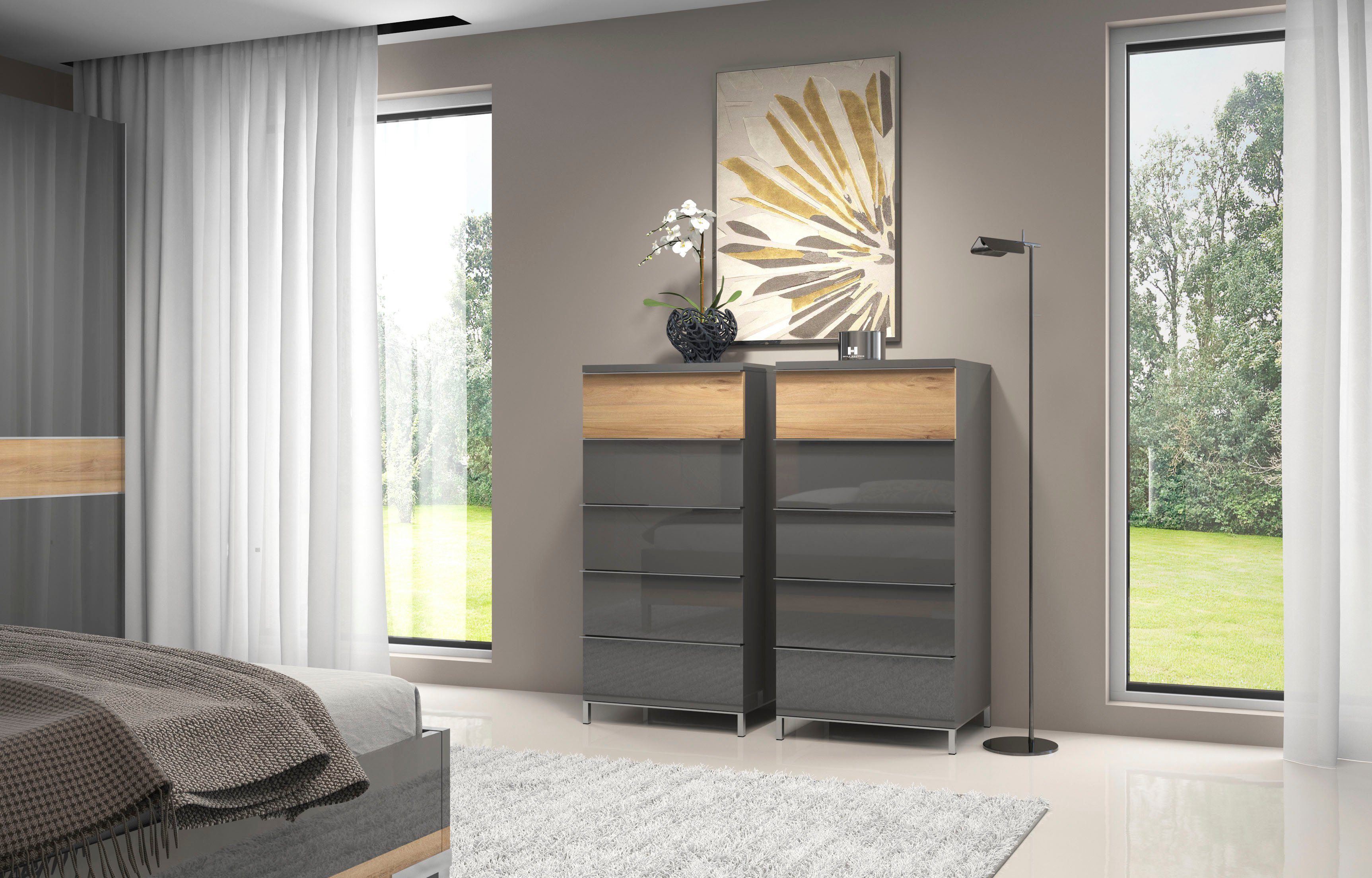 Places of Style Ladekast Onyx UV gelakt, met soft close-functie