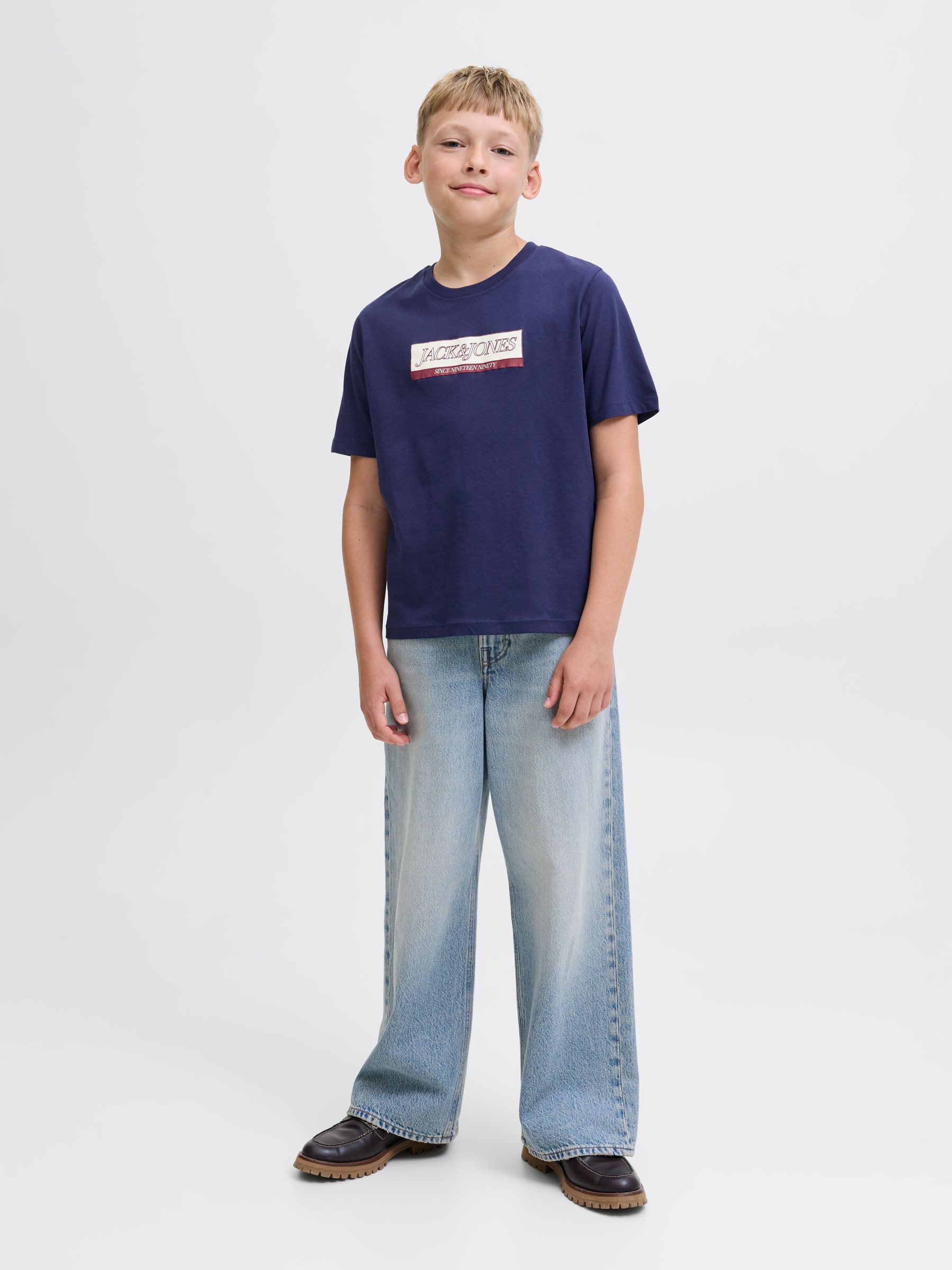 Jack & Jones Junior T-shirt JORINWOOD BLOCK BRAND TEE SS CN NOOS JNR