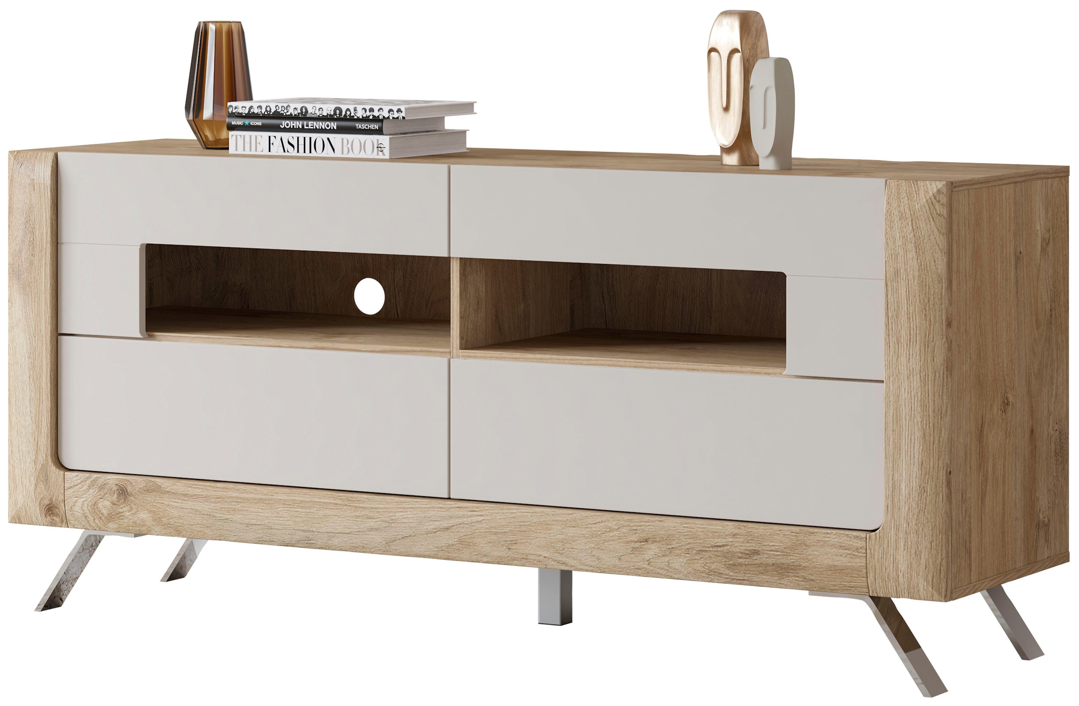 Leonique Tv-meubel Kasai Breedte 160,5 cm, met 2 laden