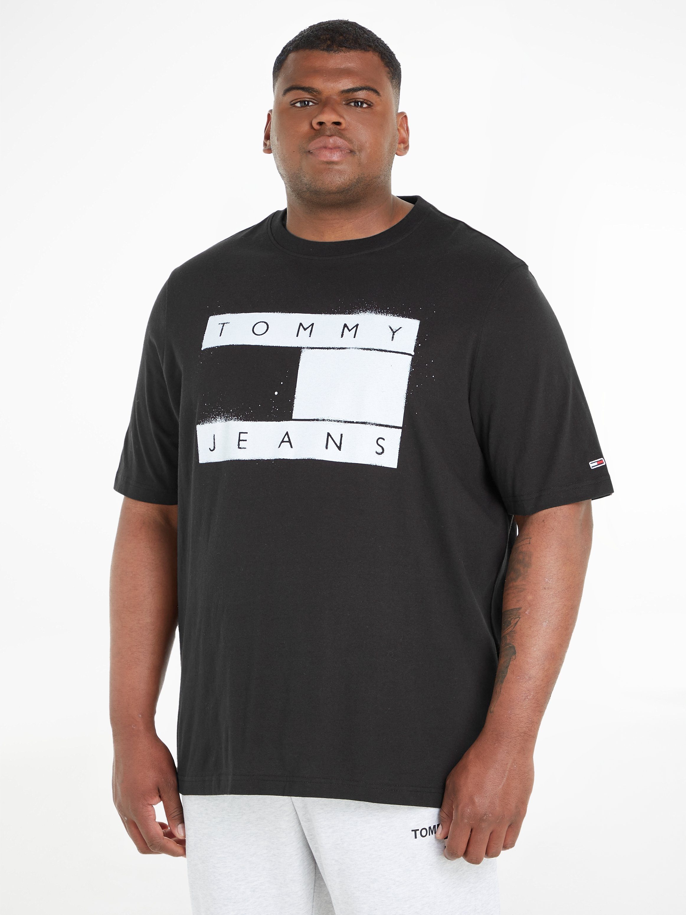 Tommy Jeans Plus T-shirt TJM PLUS RLX SPRAY FLAG TEE nu online kopen | OTTO