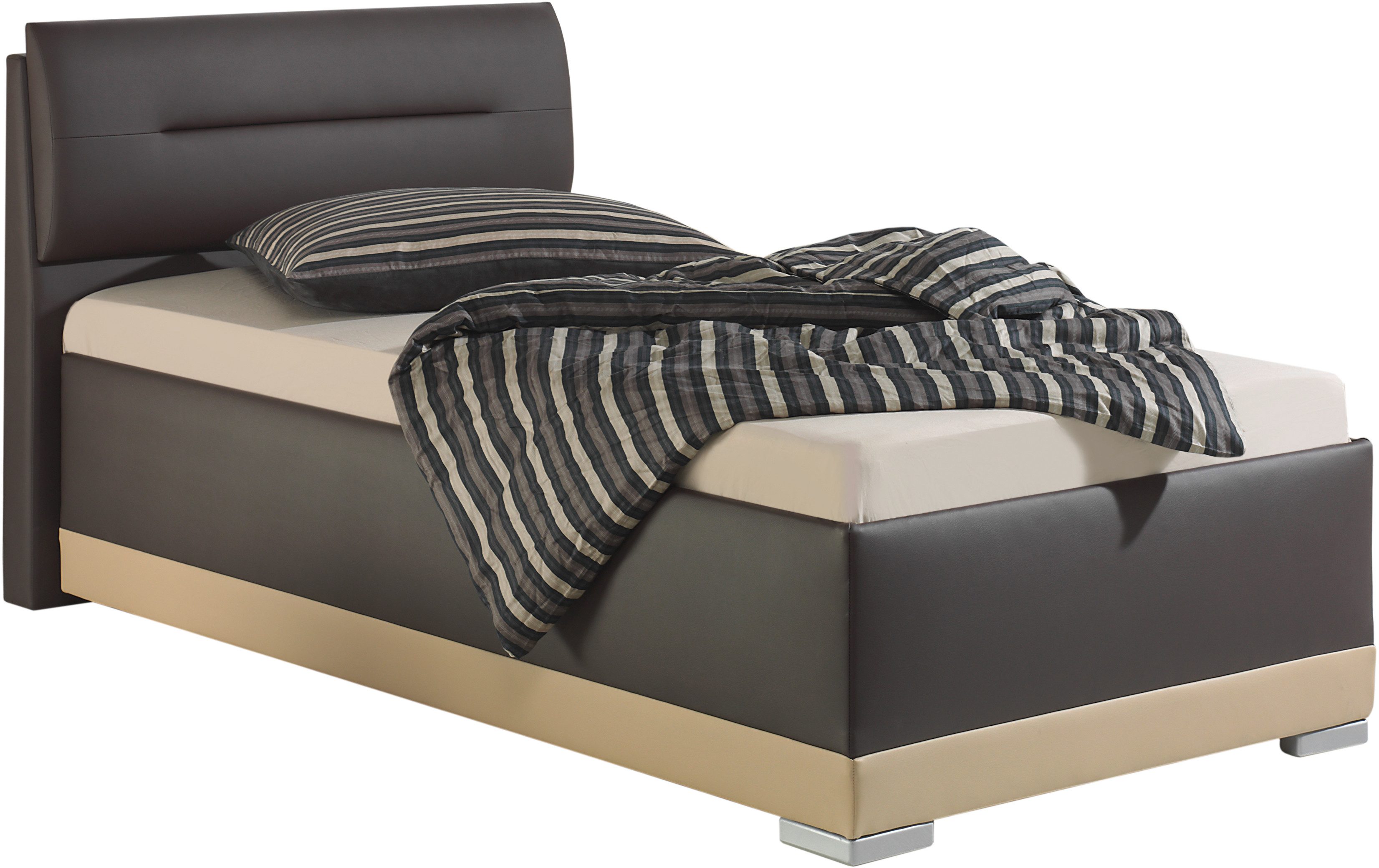 Maintal Gestoffeerd bed met verstelbare hoofdbord-elementen bedden bruin