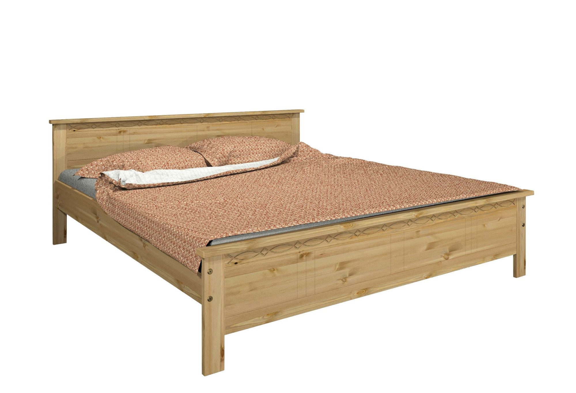 Home affaire Massief houten ledikant Indra, TOPSELLER, landhuisstijl, elegant design, gecertificeerd massief hout