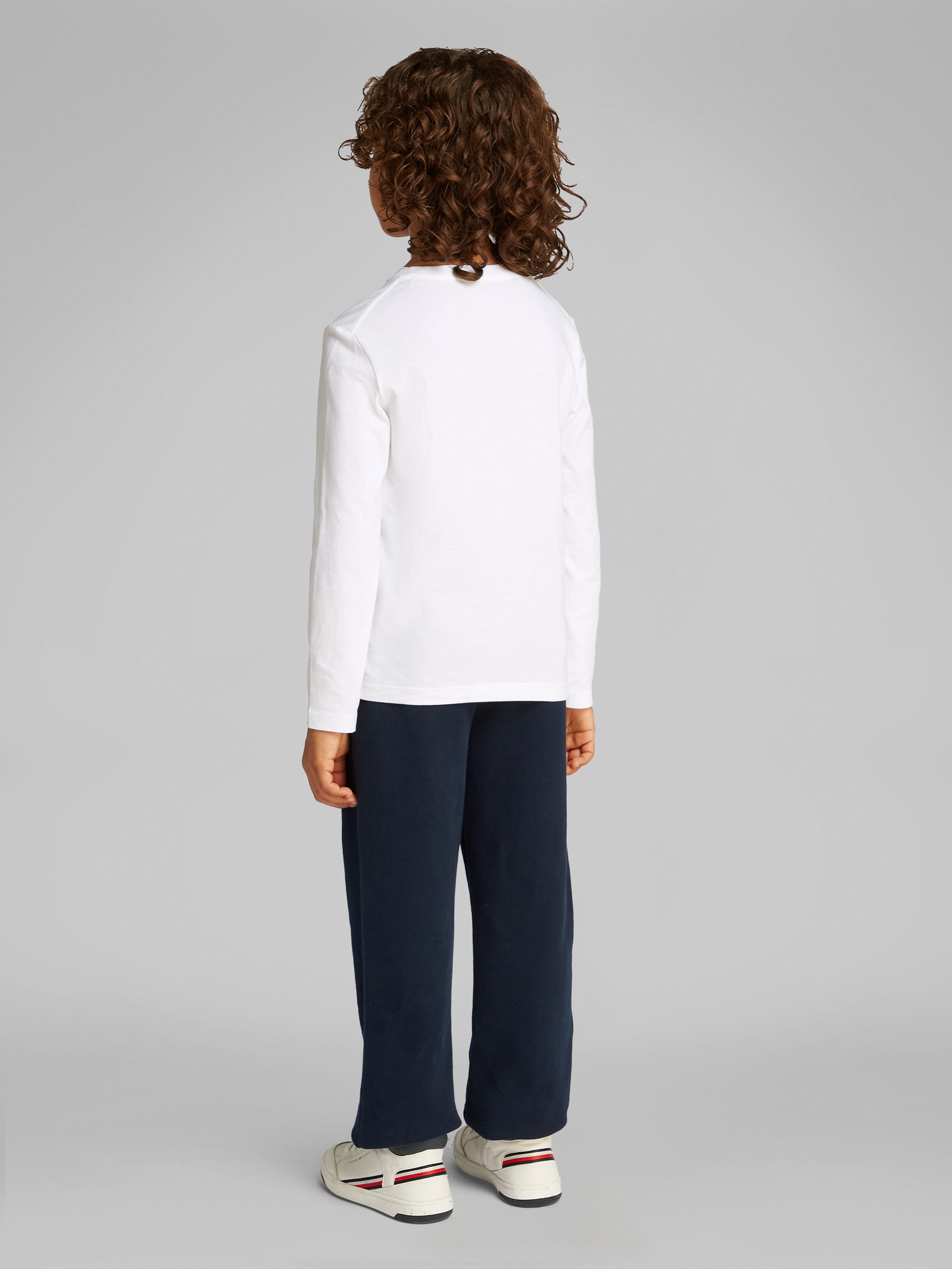Calvin Klein Shirt met lange mouwen Chest Monologo Ls T-Shirt voor kinderen tot 16 jaar en met logo-opdruk