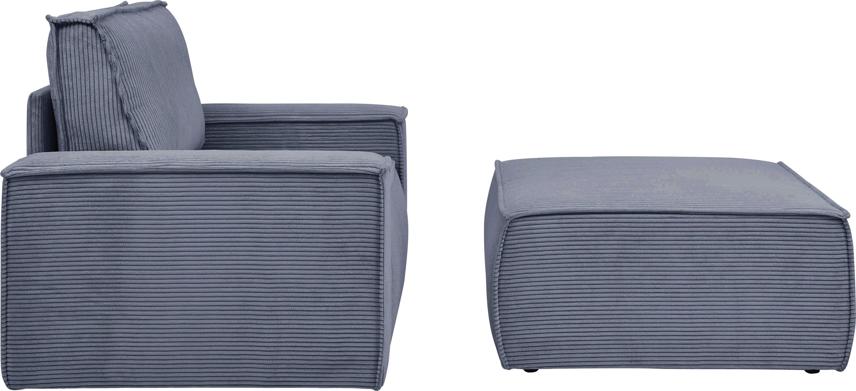 Home affaire Fauteuil Sherwood Loveseat en hocker als set, passend bij de bekleding-serie SHERWOOD