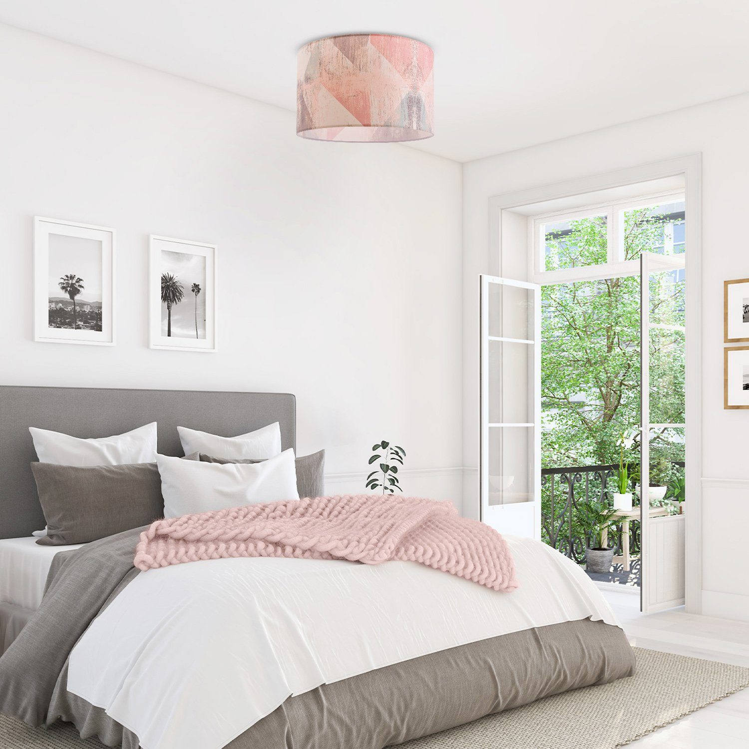Paco Home Plafondlamp Mero 102 Plafondlamp woonkamer slaapkamer hanglamp pastel vintage E27