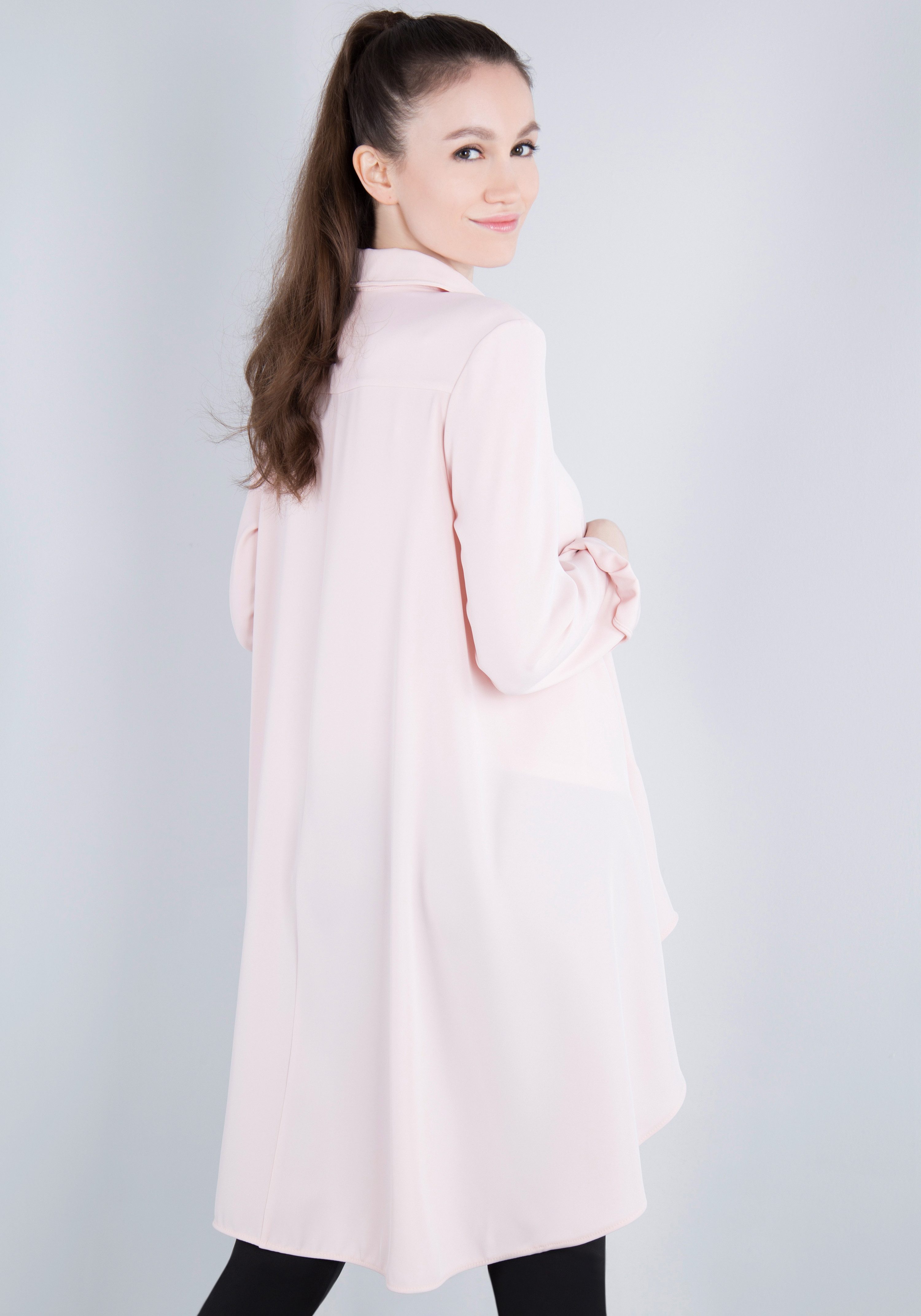 IMPERIAL Lange blouse in vloeiende, lichte kwaliteit