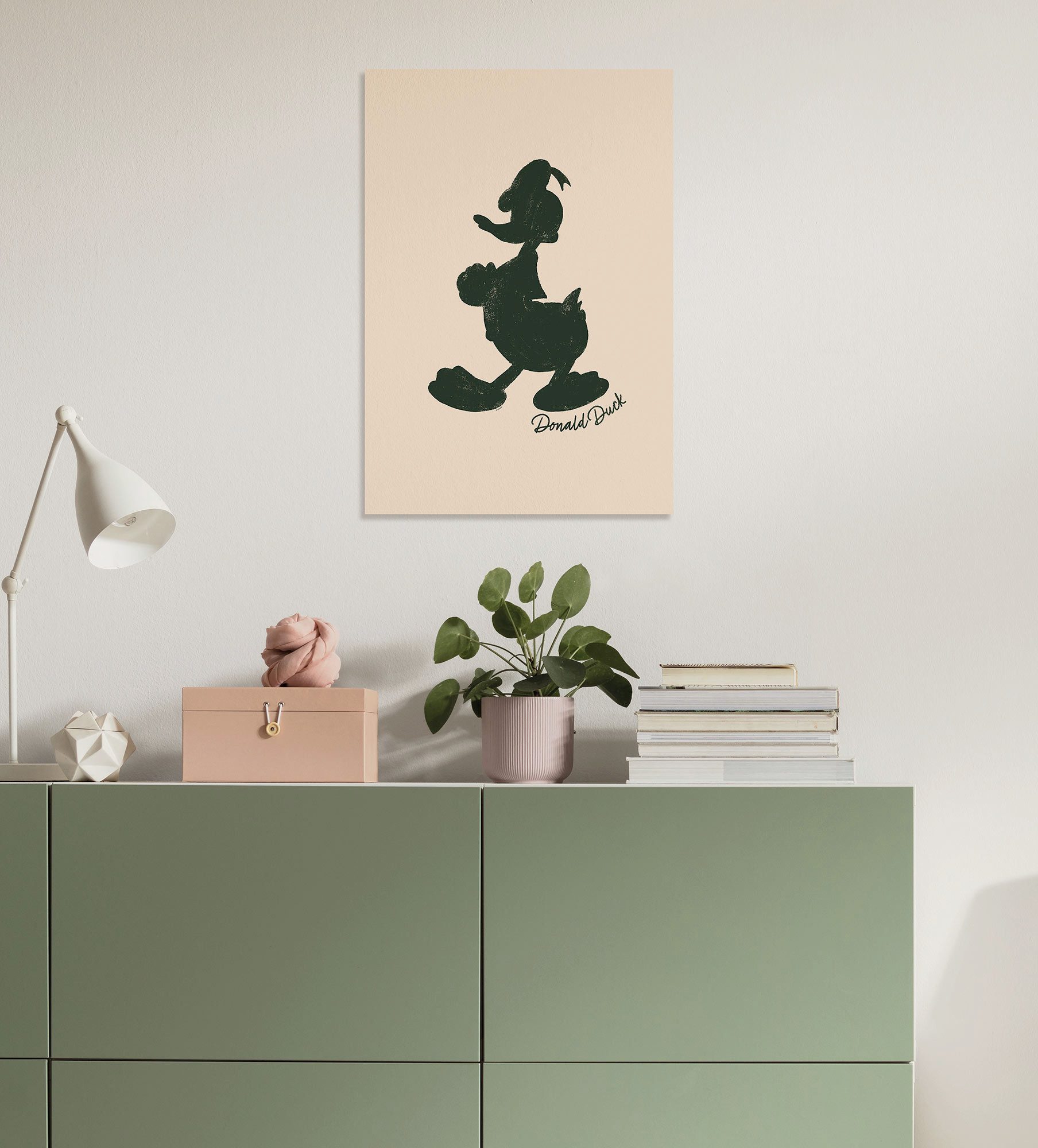 Komar Artprint op linnen Disney Donald Duck Stamp 400 x 260 cm (breedte x hoogte) - behang, vlies, woonkamer, slaapkamer (set)