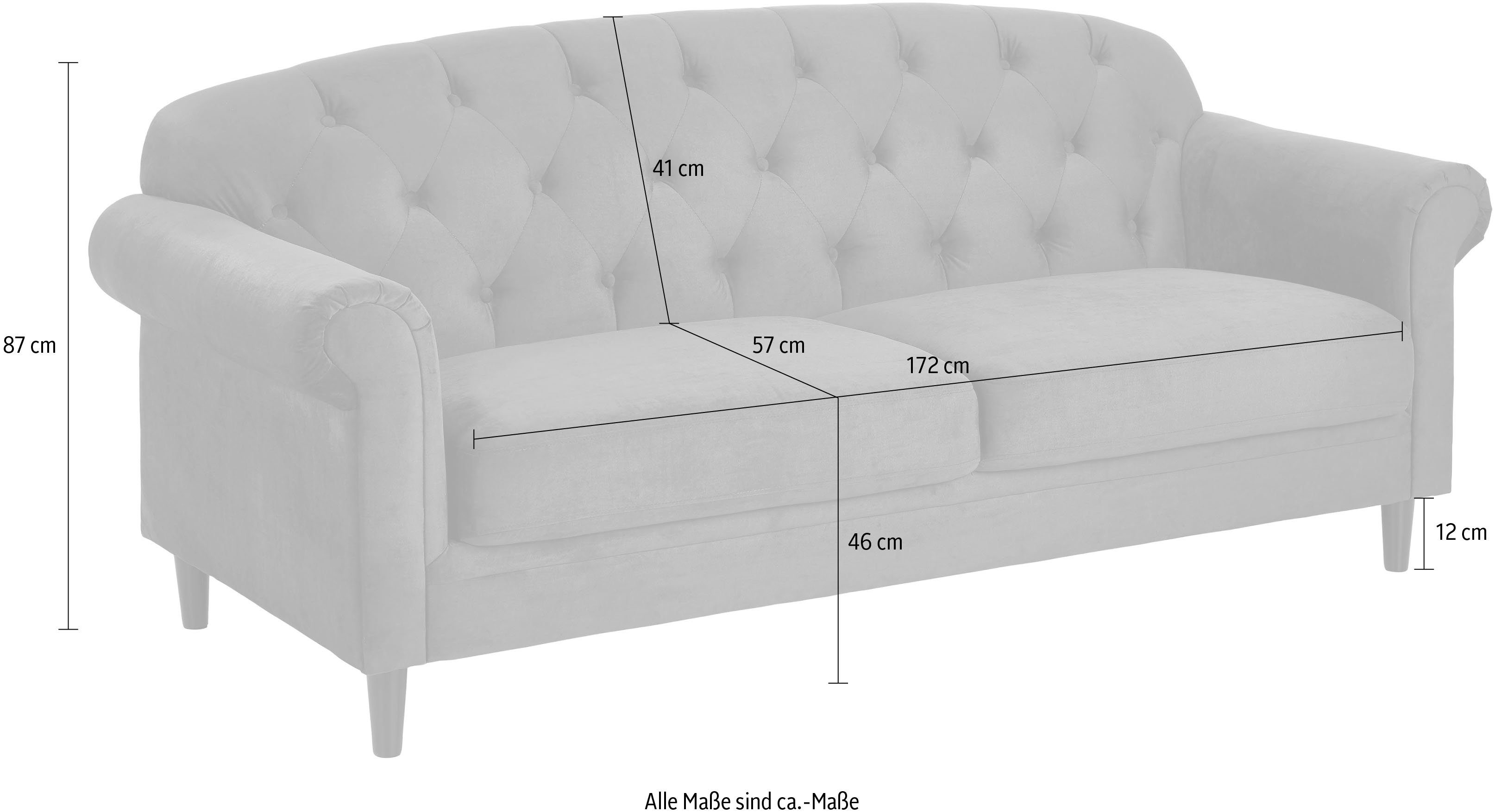 ATLANTIC home collection 2-zitsbank Carla in veloursbekleding, met bergruimte onder de zitting