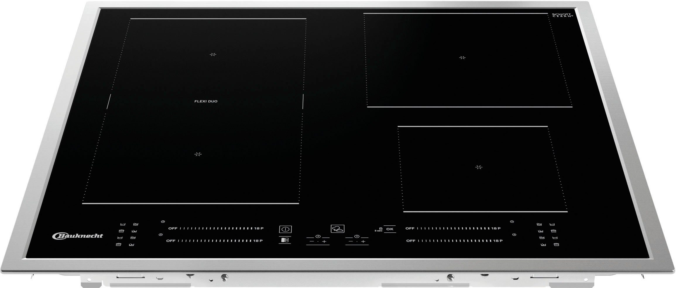 BAUKNECHT Flex-inductiekookplaat van SCHOTT CERAN® BS 7160C FT