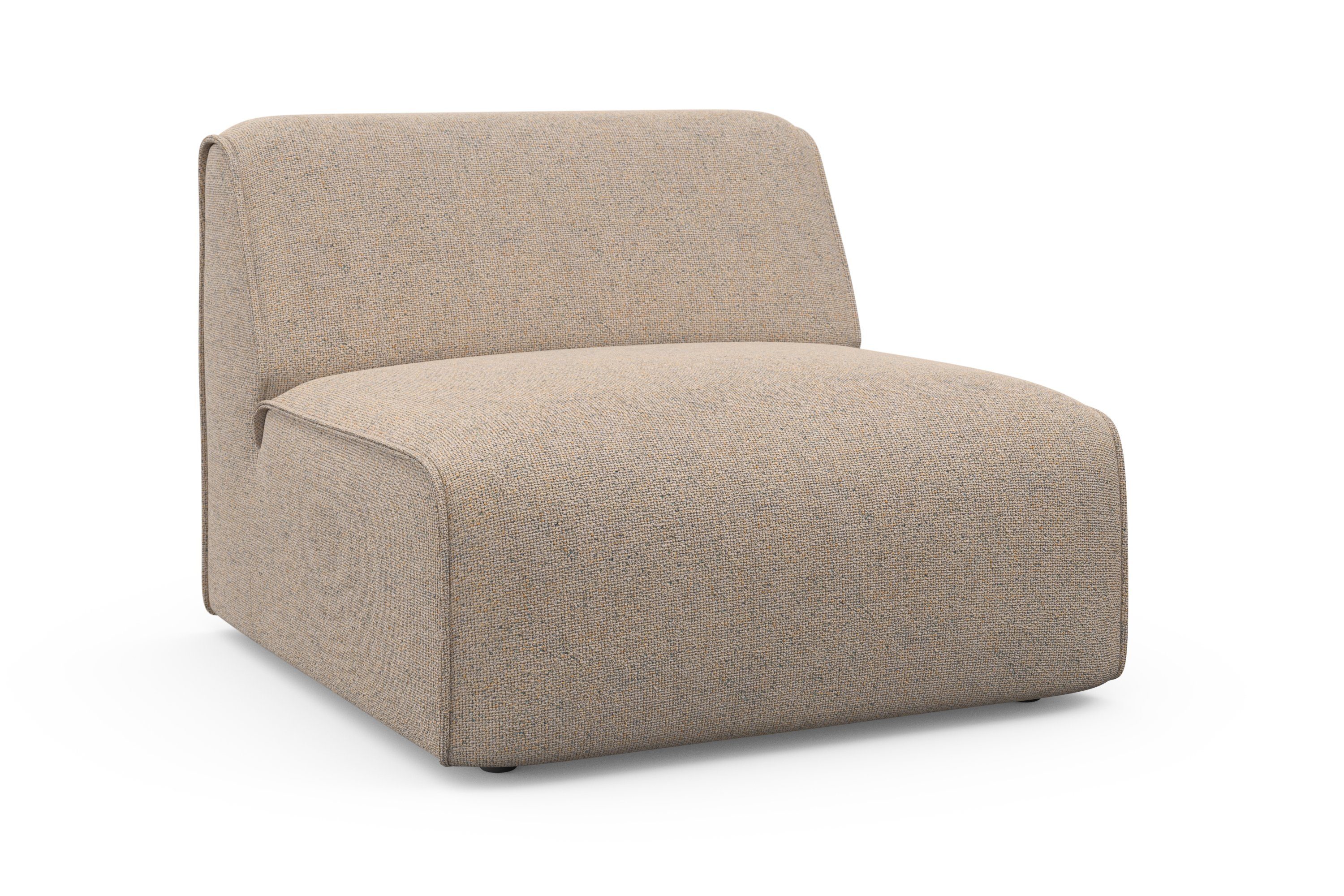 RAUM.ID Fauteuil Merid sofa-middenelement, afmetingen B/D/H: 84/97/46 cm als module of apart te gebruiken, voor individuele samenstelling
