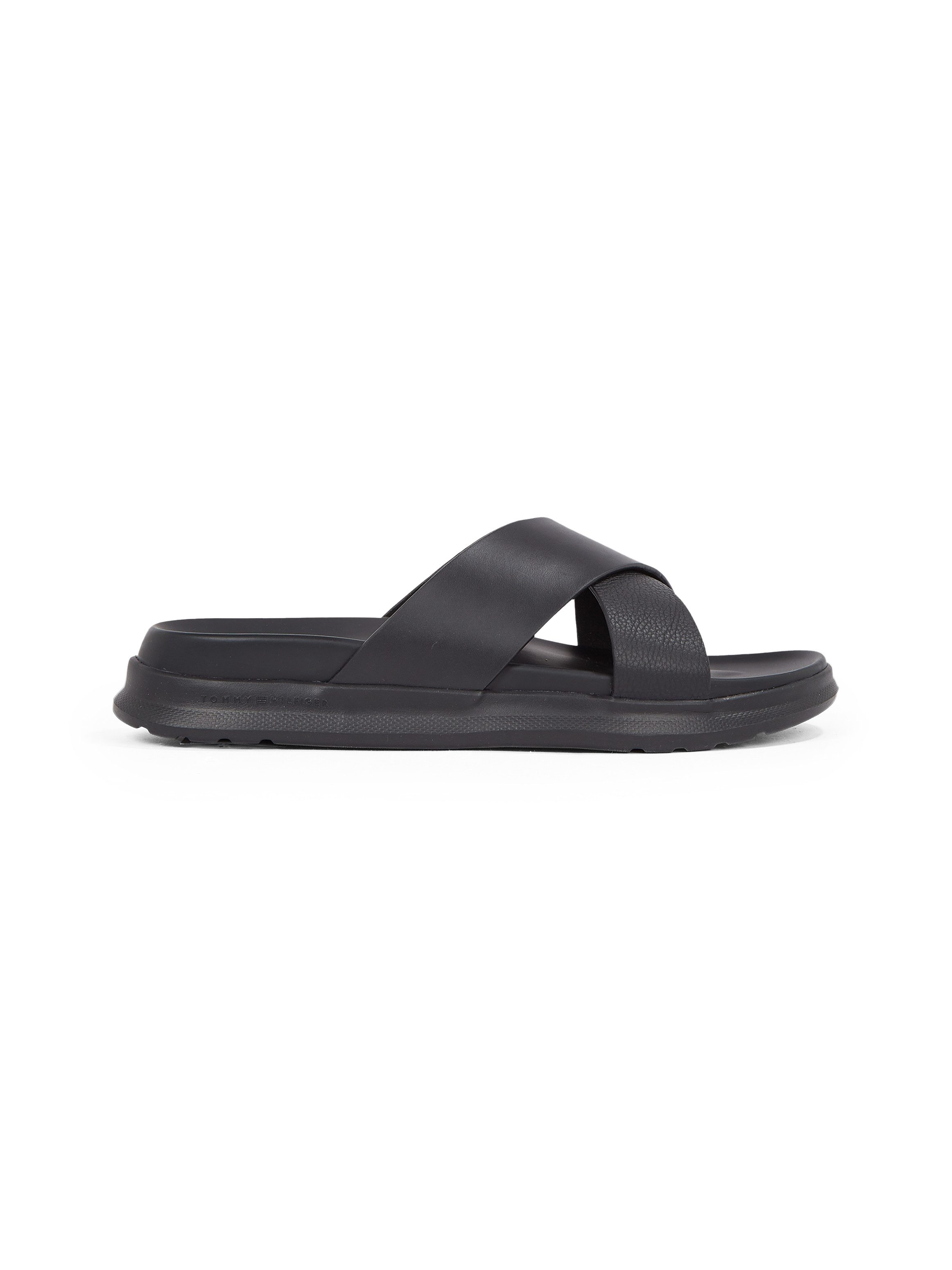Tommy Hilfiger Slippers D DENSITY HILFIGER LTH CC SAND , zomerschoen, instapschoen, flats in smalle vorm