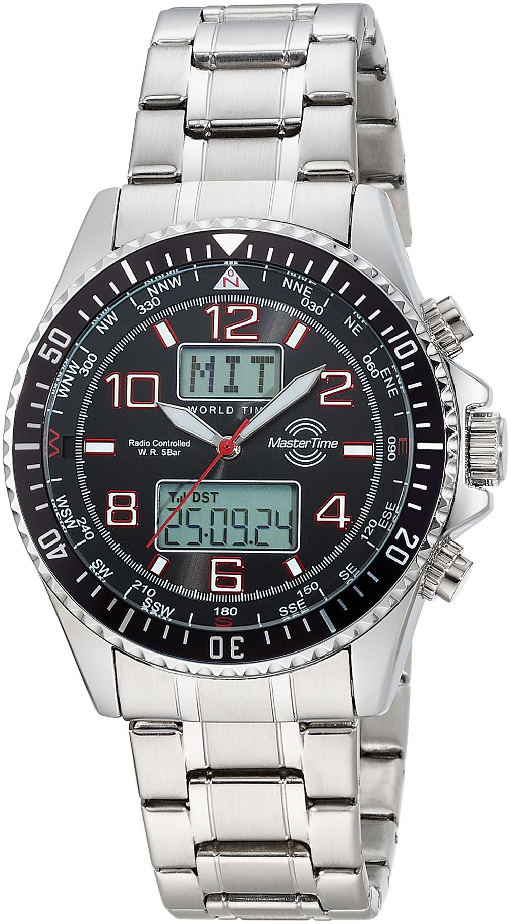 MASTER TIME Radiografische chronograaf Super Power Quartzhorloge, horloge, herrenuur, ook ideaal als cadeau (set, 2-delig, Met wisselband)