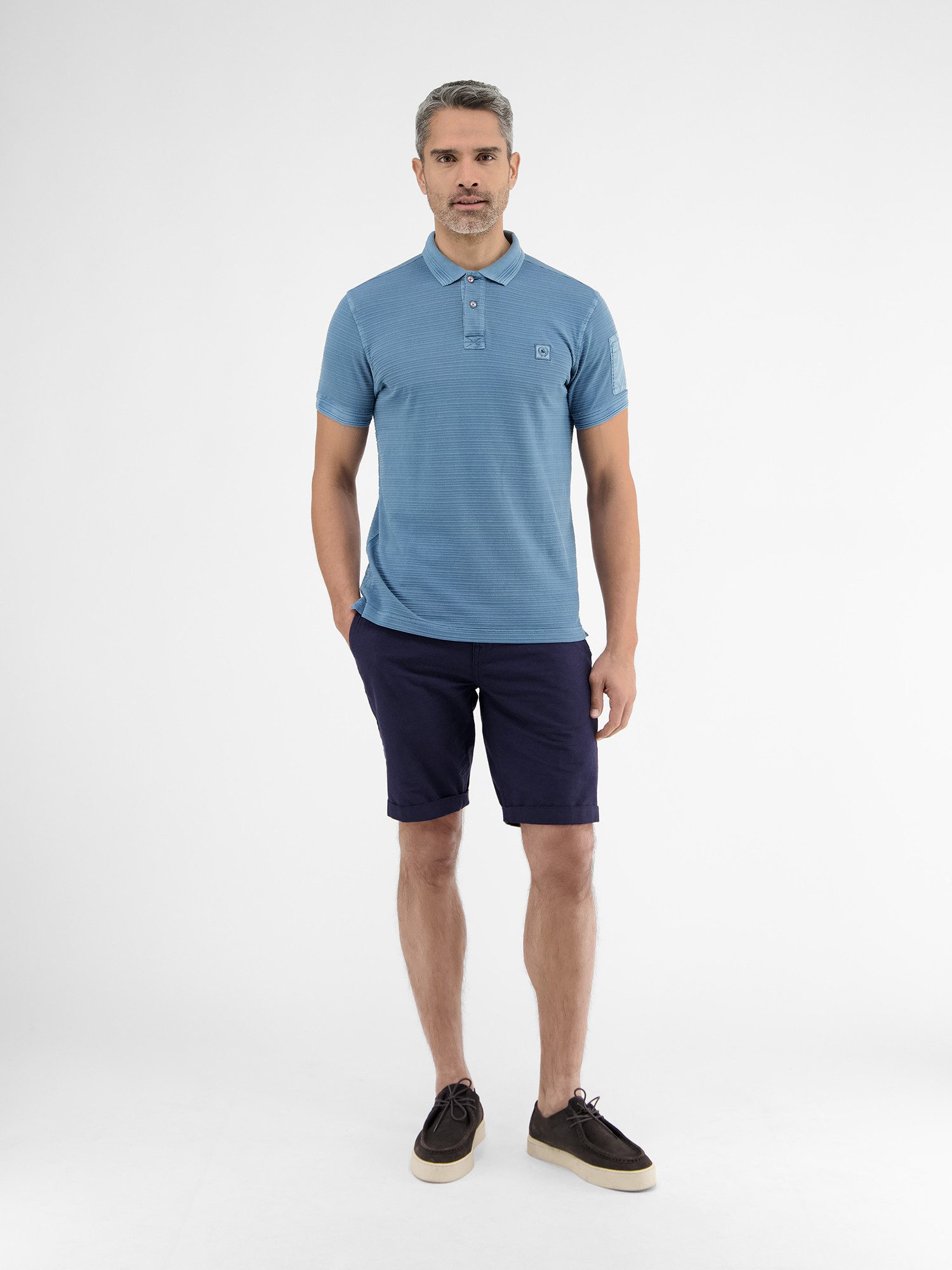 Lerros Poloshirt LERROS tonale gestreepte poloshirt voor heren