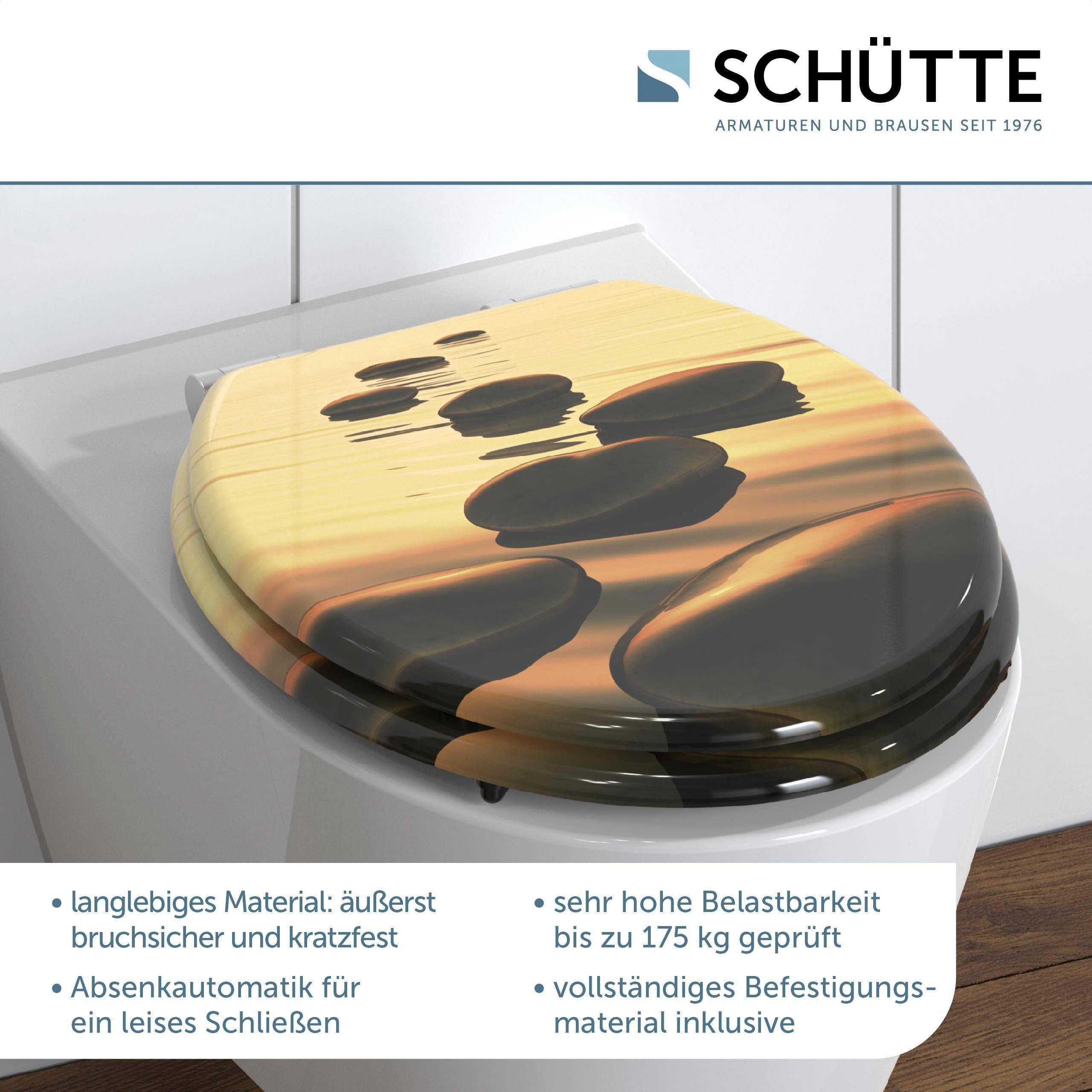 Schütte Toiletzitting Sea stone met softclosemechanisme en houten mdf-kern