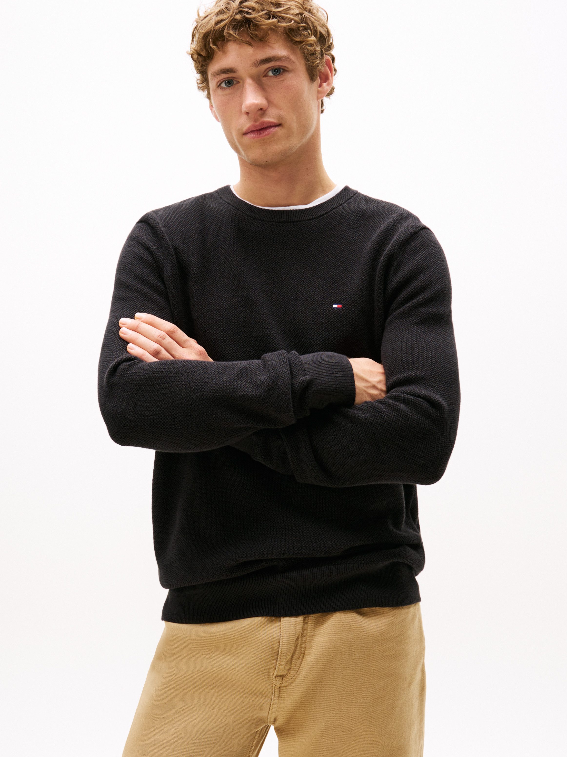 Tommy Hilfiger Trui met ronde hals ESSENTIAL STRUCTURE CREW NECK