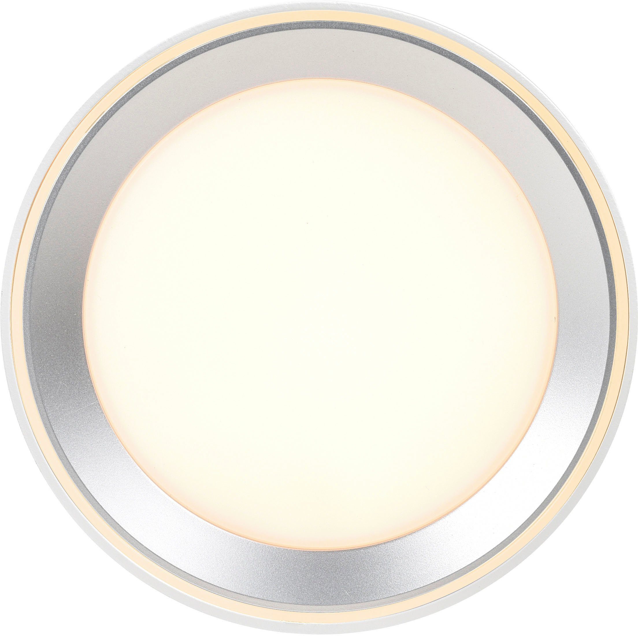 Nordlux Led-plafondlamp Landon Smart Dimbaar met Nordlux Smart (binnen- en buitenring), IP44-bescherming (1 stuk) plafondlampen wit