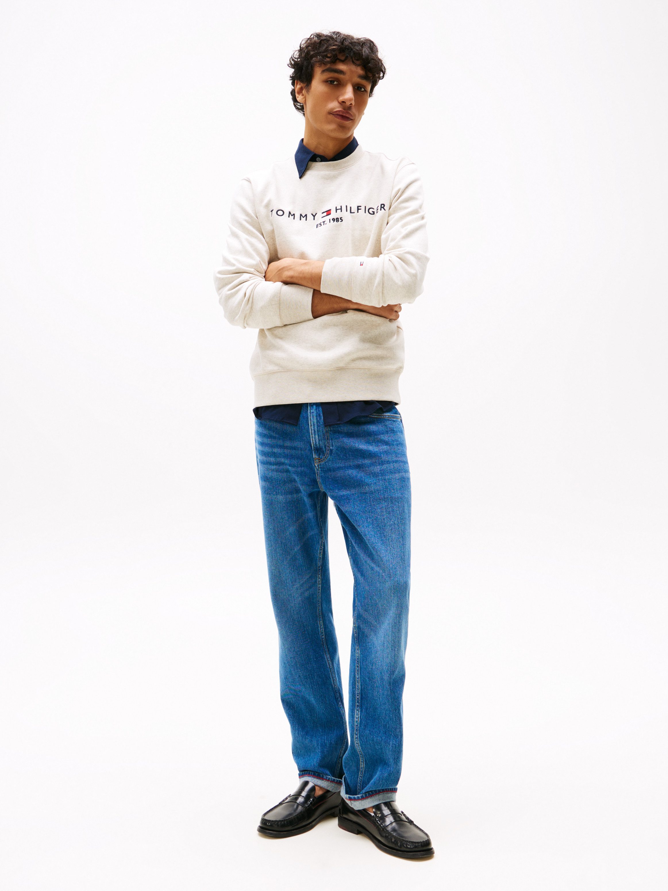 Tommy Hilfiger Sweatshirt TOMMY LOGO SWEATSHIRT met ronde hals en borduursel