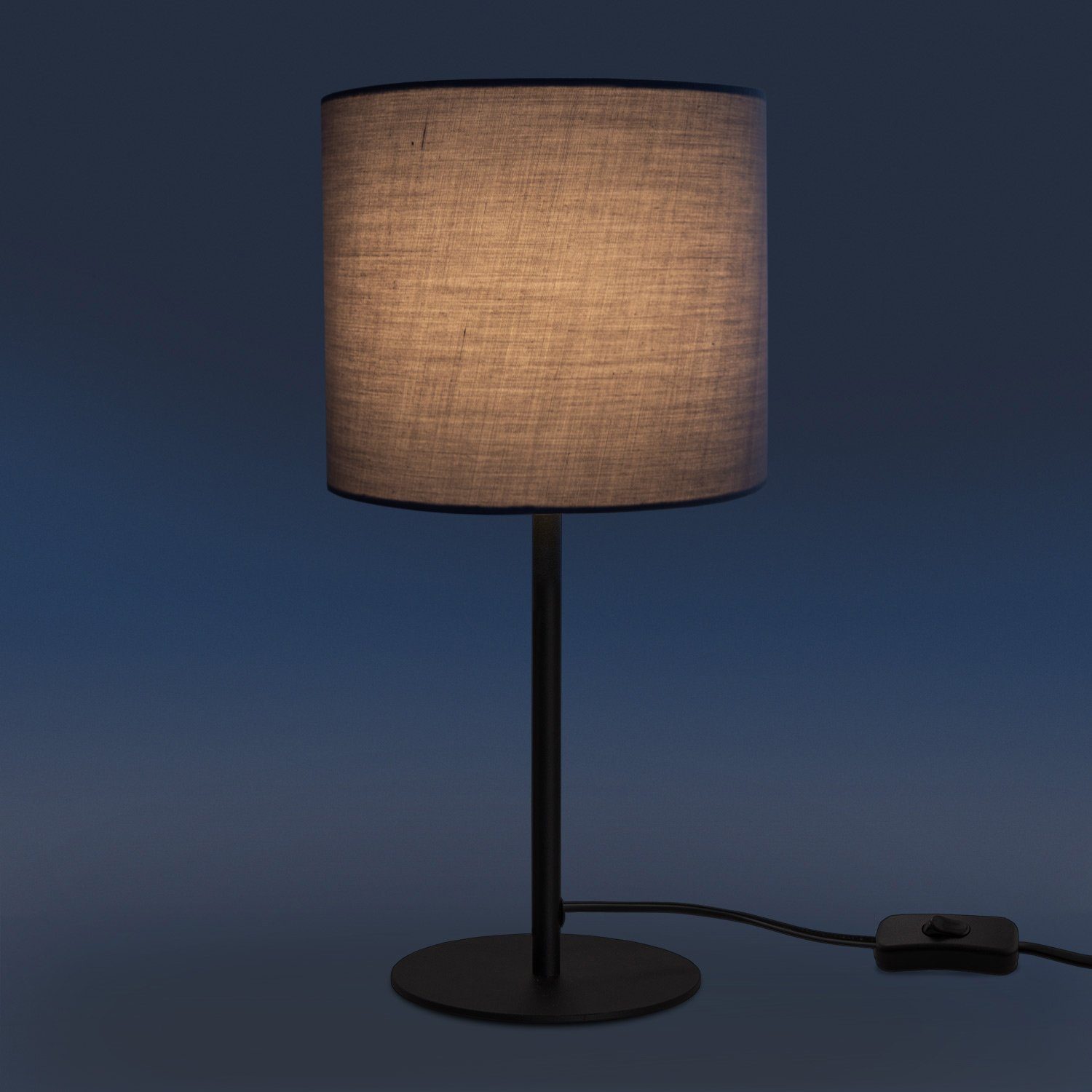 Paco Home Tafellamp Uni Color LED E14 lamp, voor woonkamer en slaapkamer, effen kleuren, decor