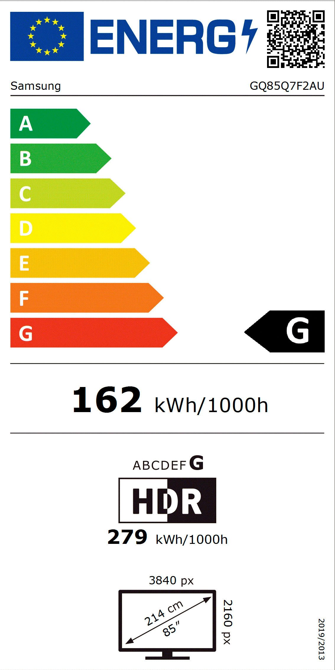 Samsung QLED-TV GQ85Q7F2AU QLED-televisie