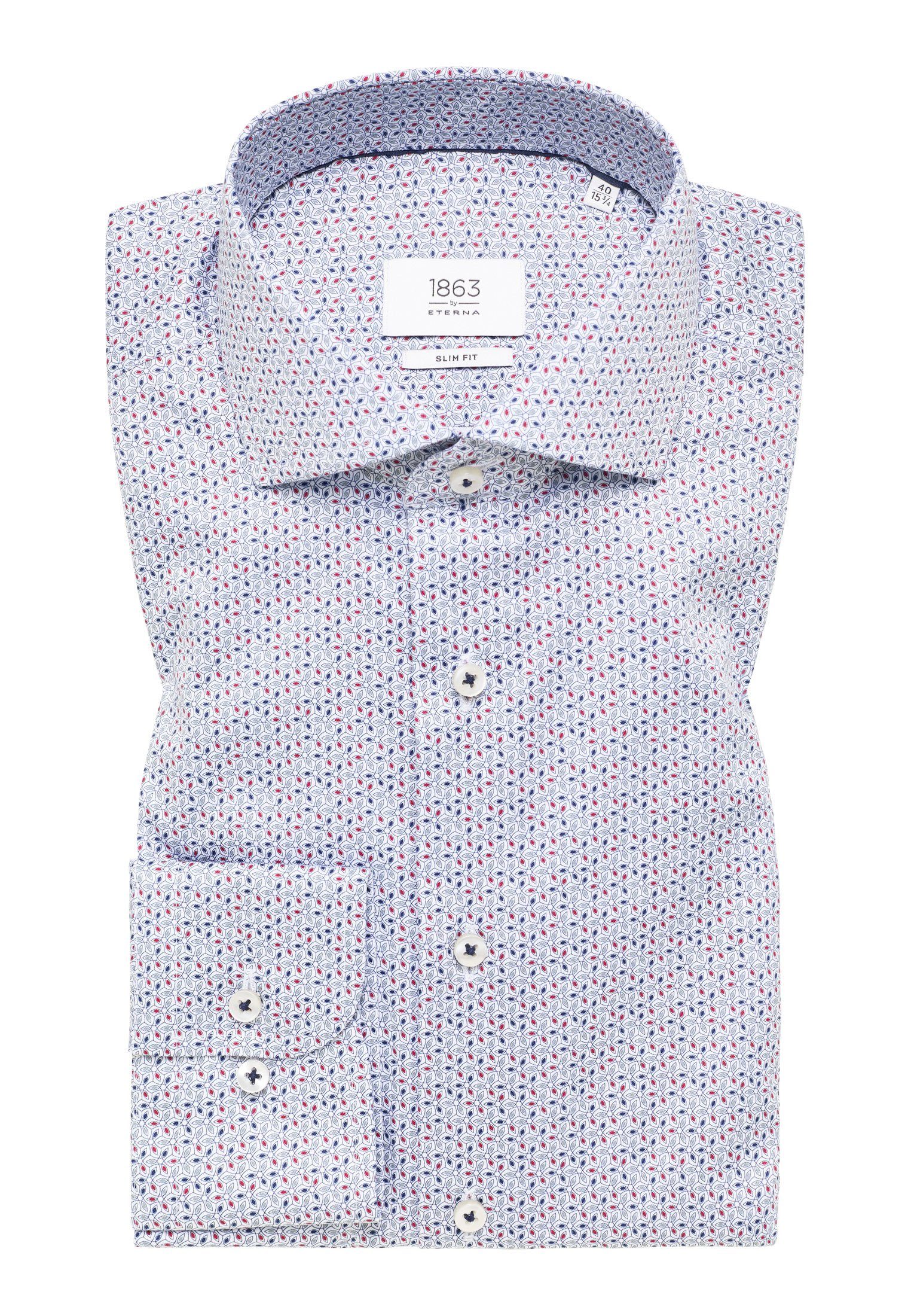 Eterna Overhemd met lange mouwen Slim fit