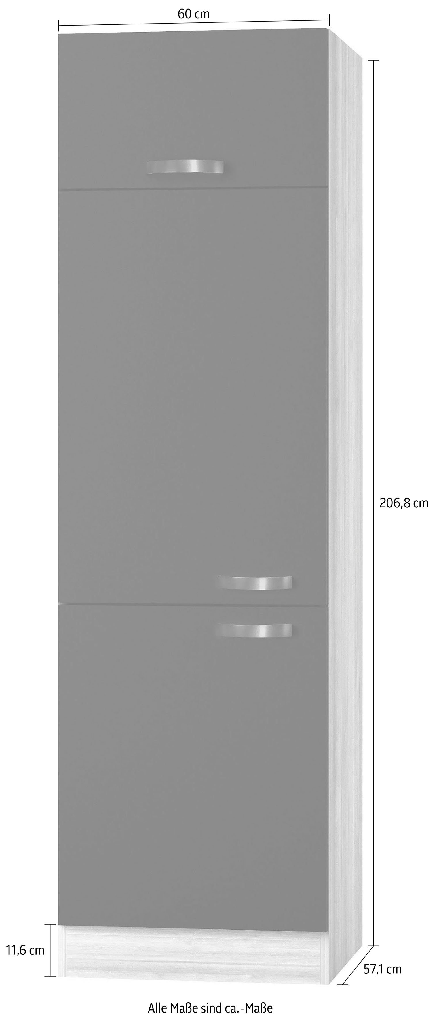 OPTIFIT Koelkastombouw Faro , met metalen handgrepen, breedte 60 cm