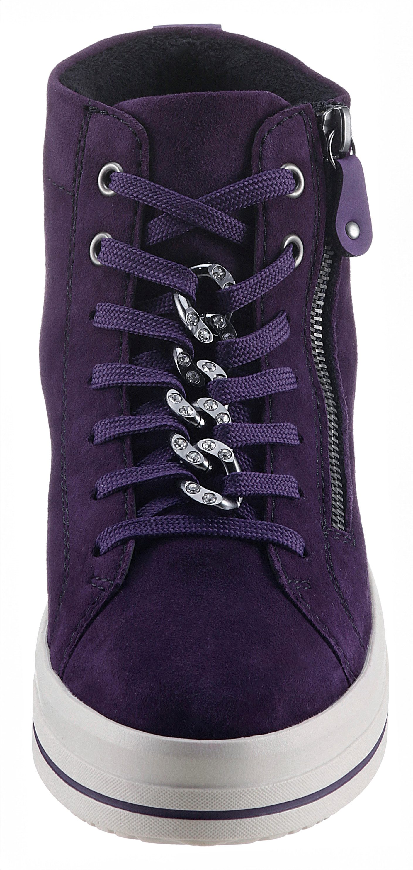Remonte Plateausneakers Elisabeth Hurley-Collection vrijetijdsschoen, high-top sneaker, veterschoen, zijrits