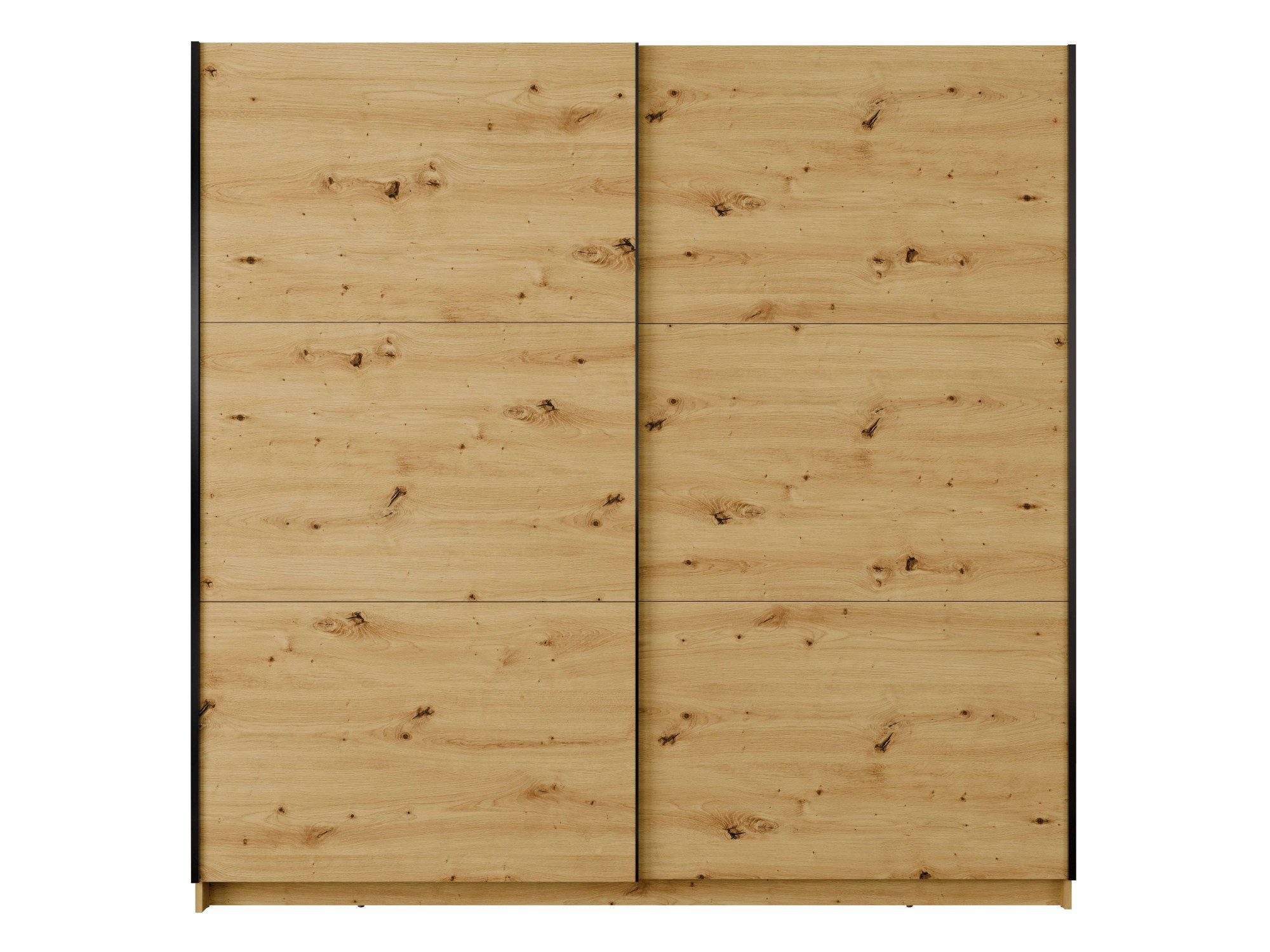 INOSIGN Kledingkast Fresno linnenkast met 5 planken en kledingstang Garderobe met 2 schuifdeuren, B/H/D 200/207/62 cm