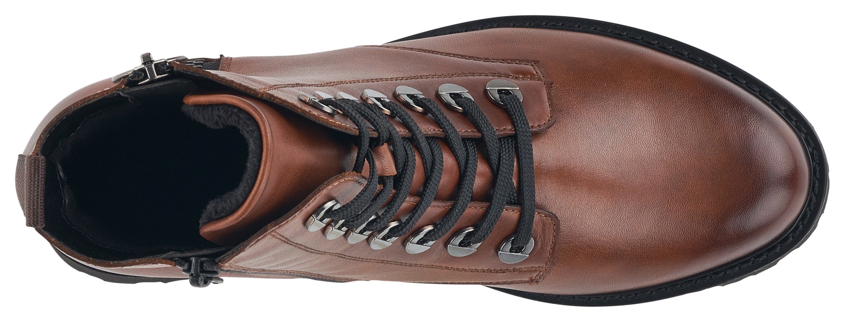 Remonte Veterlaarsjes blokhak, laarsjes, veterschoenen, flats in used look