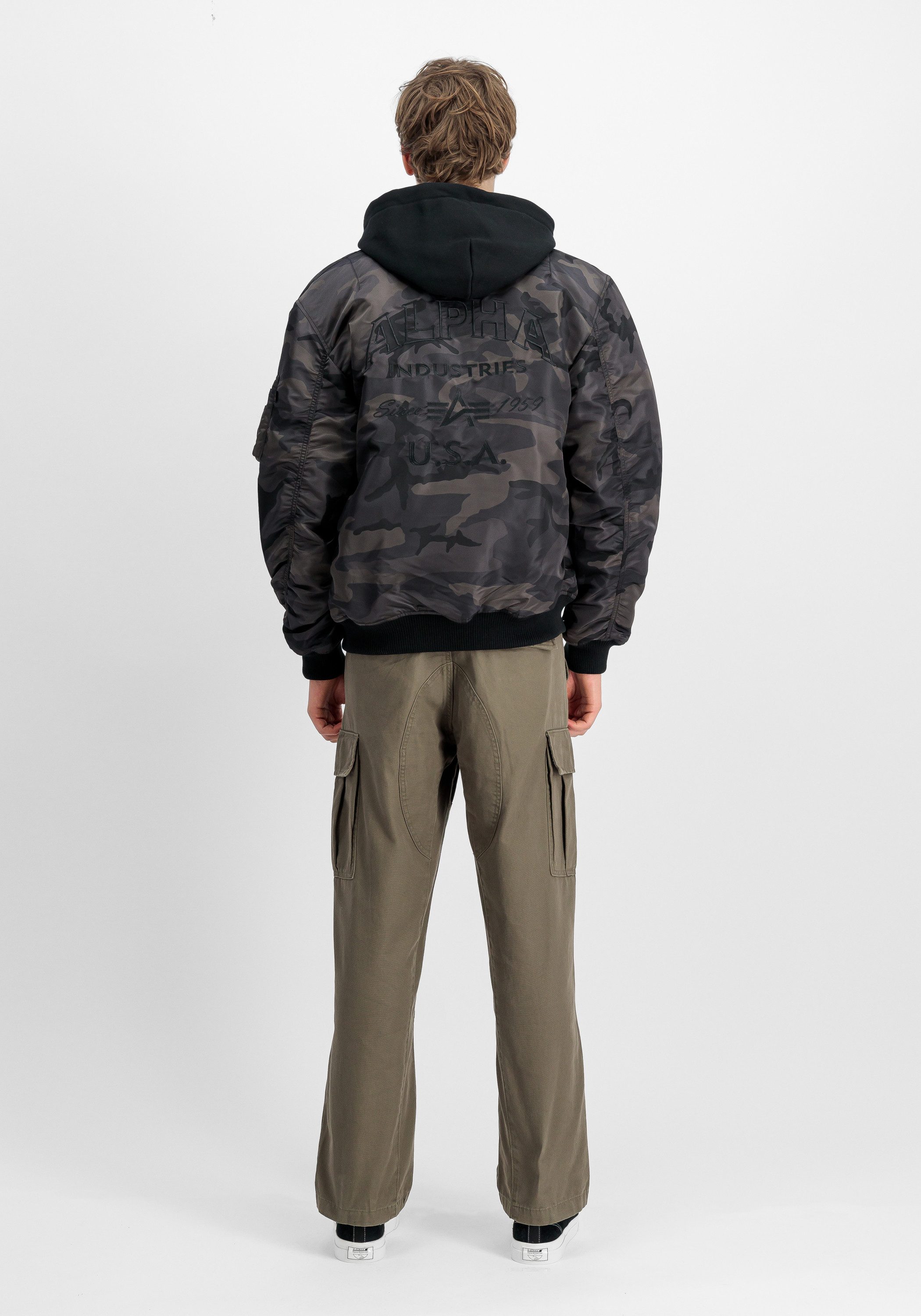 Alpha Industries Bomberjack MA-1 Zip Hood Back EMB Camo