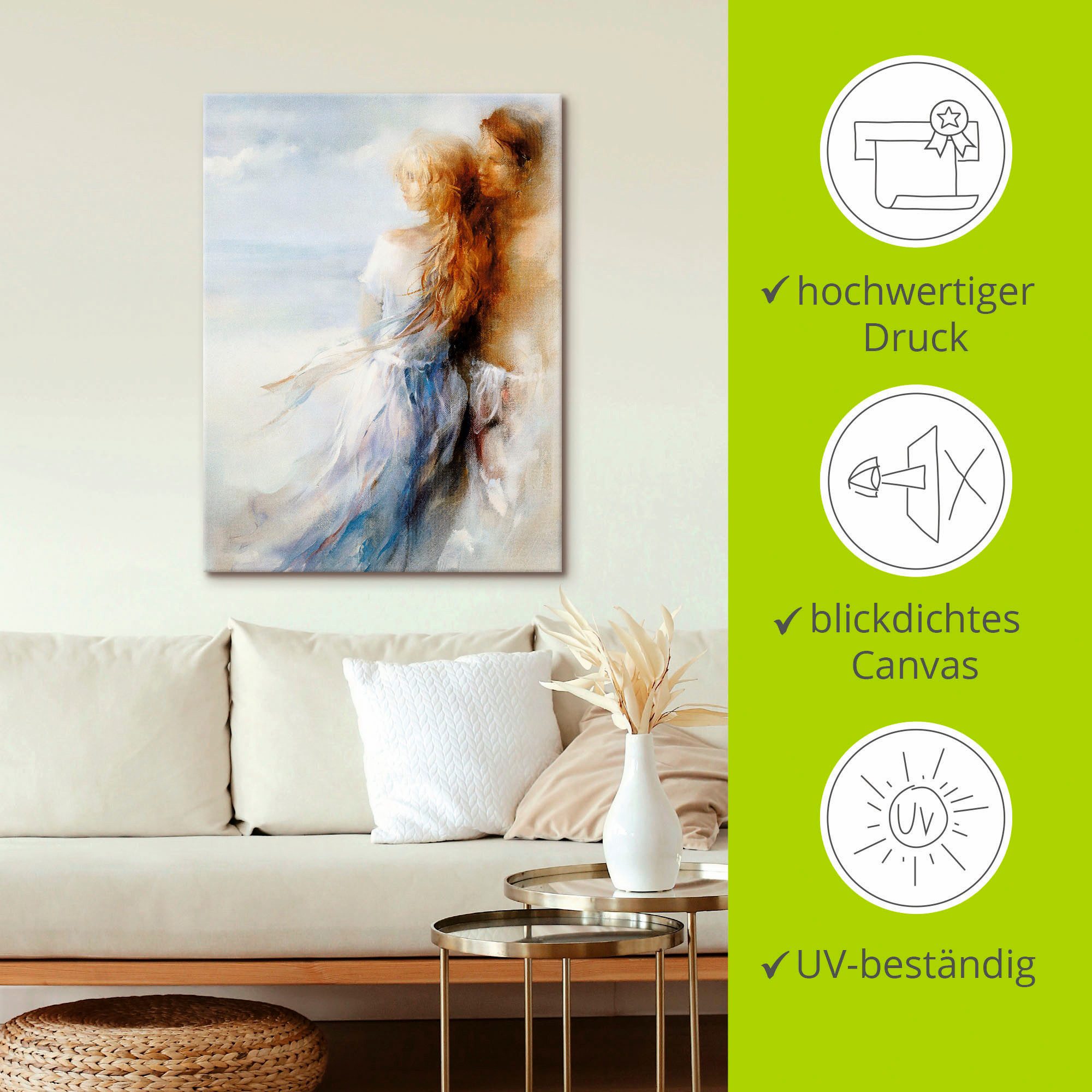 Artland Artprint Samen als artprint op linnen, poster in verschillende formaten maten