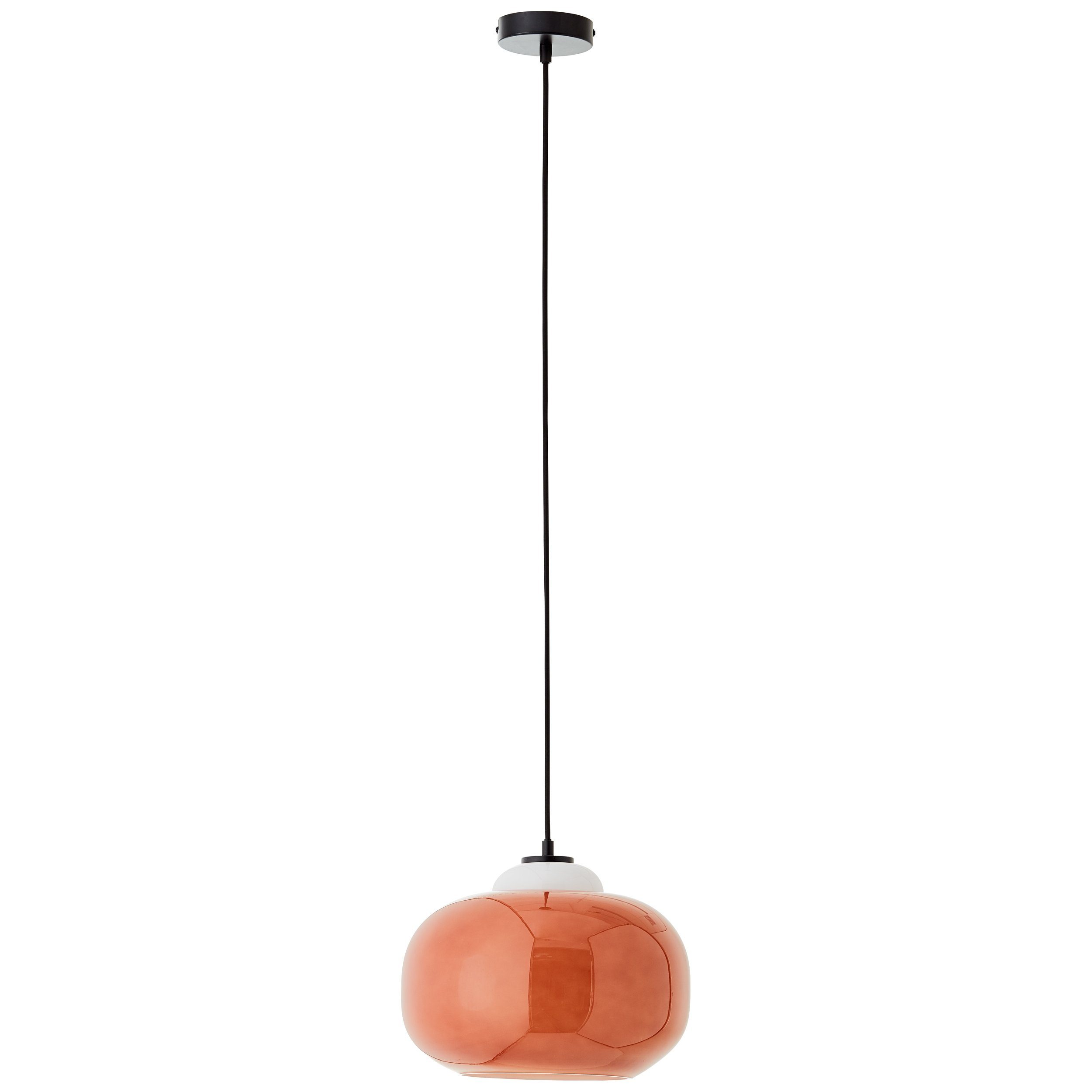 Brilliant Leuchten Hanglamp Blop Hoogte 128,5 cm, Ø 30 cm, E27, inkortbaar, glas/metaal
