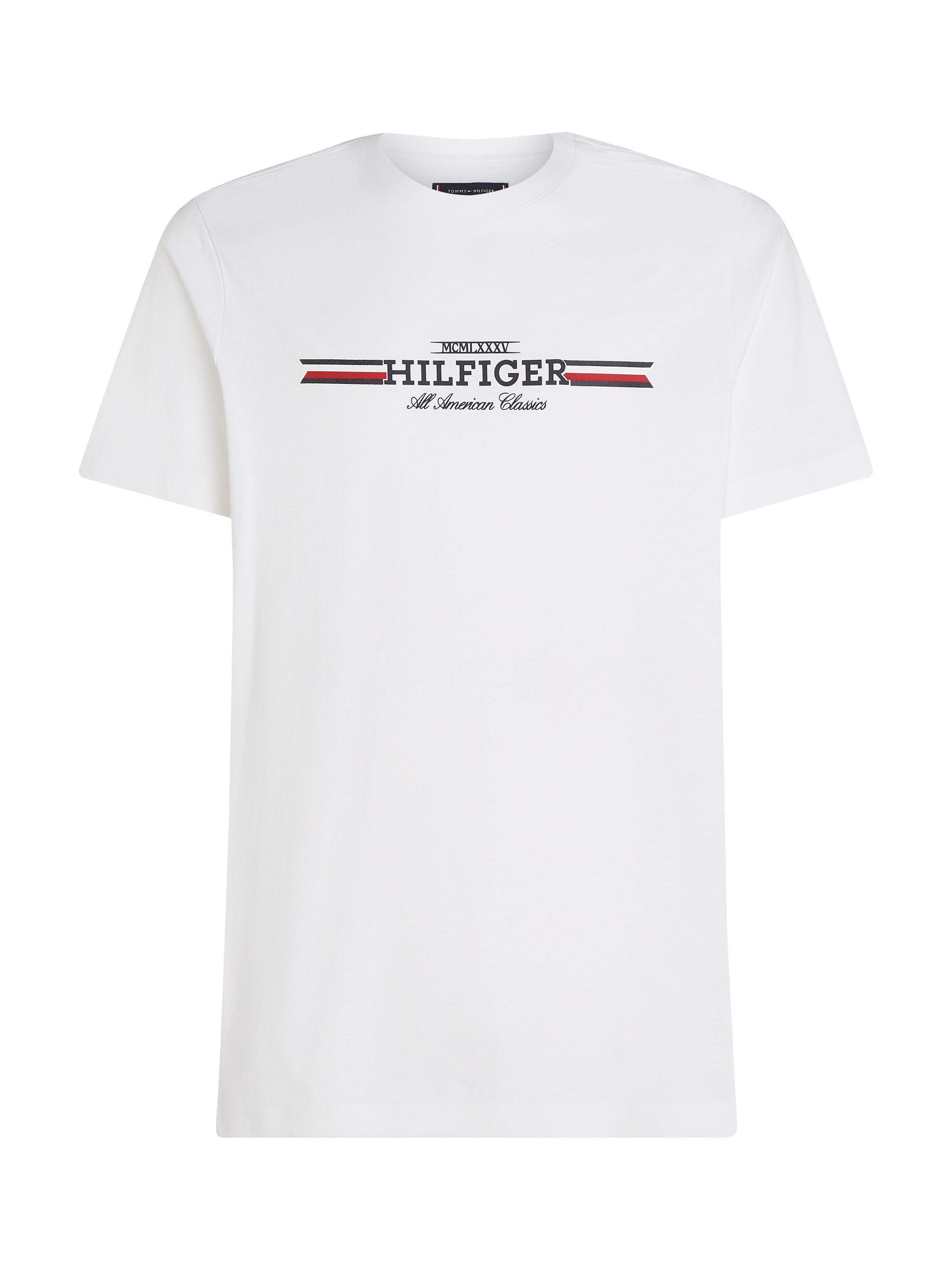 Tommy Hilfiger Shirt met ronde hals HILFIGER CHEST STRIPE TEE