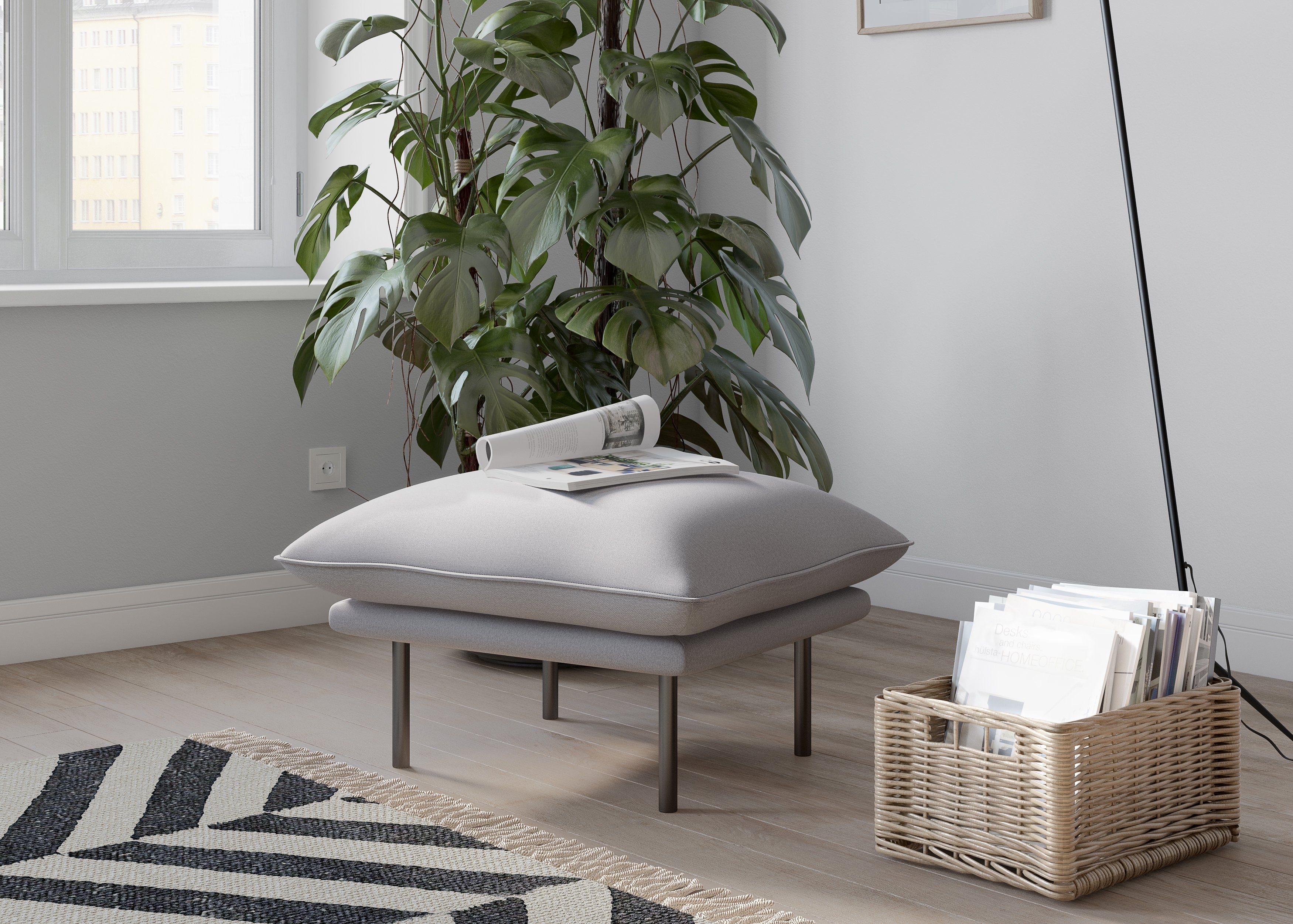 andas Hocker Stine Bijzonder design door kussen-look en opstaande naad, by Morten Georgsen