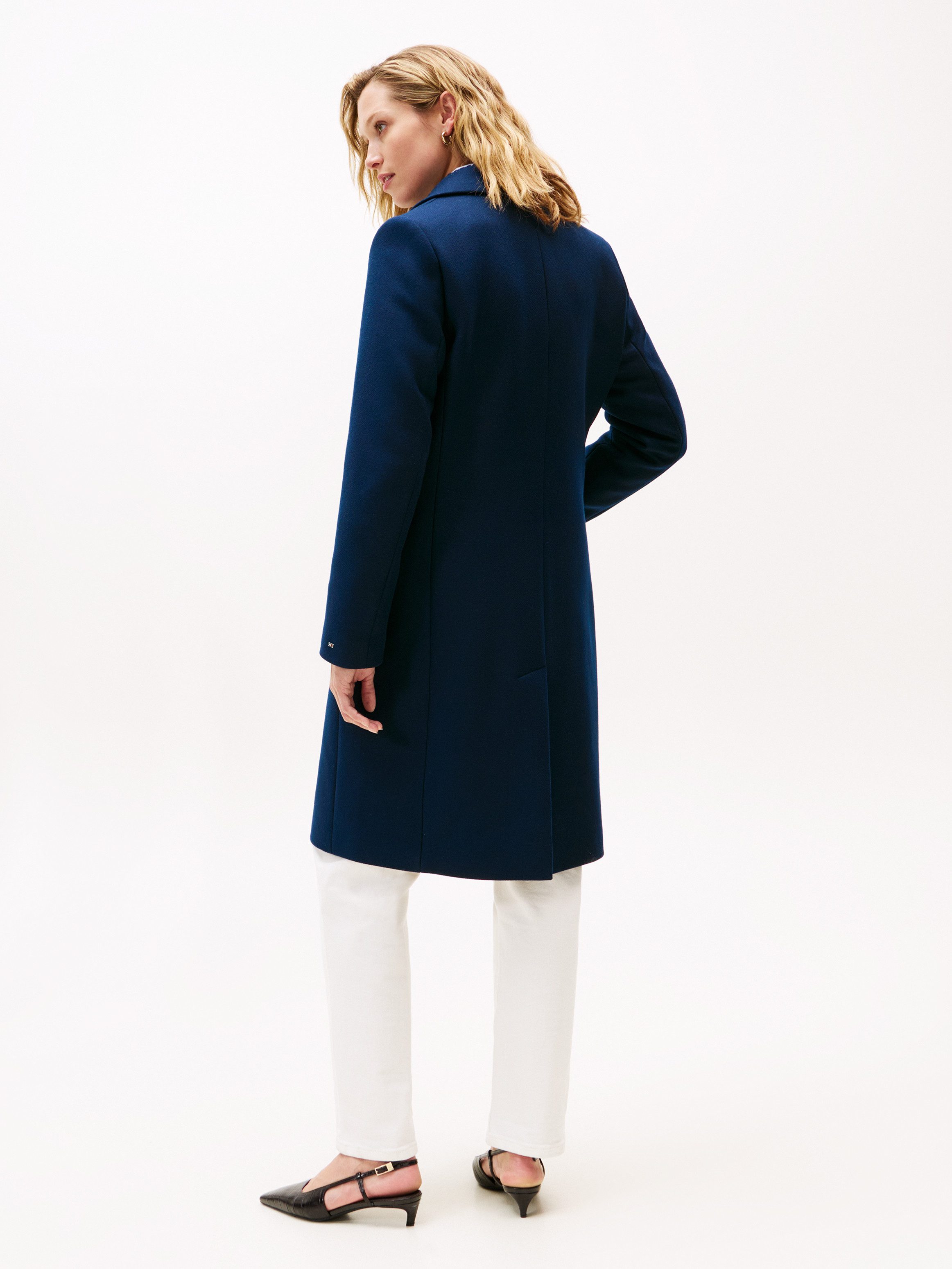 Tommy Hilfiger Lange jas CLASSIC SB WOOL REG COAT