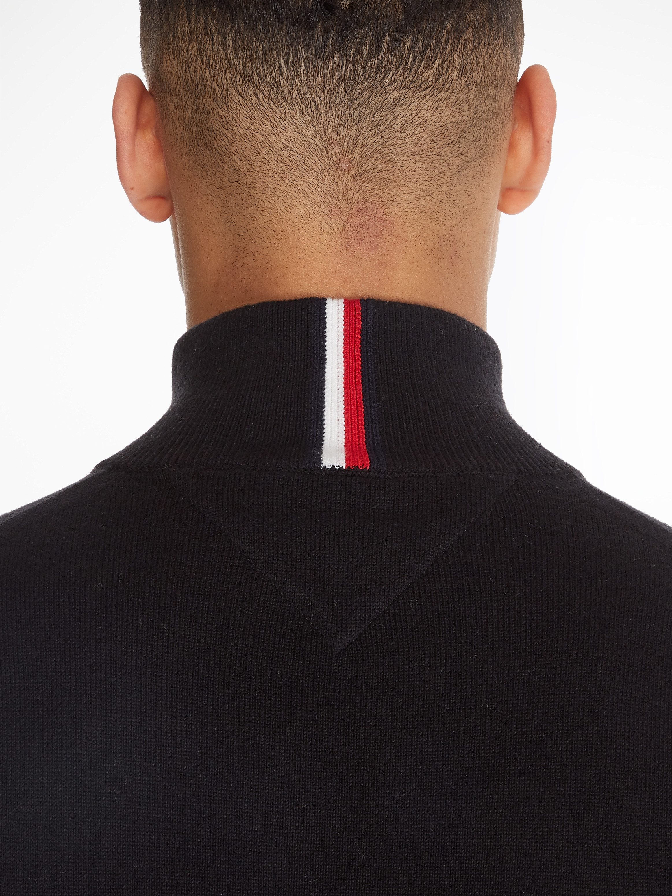 Tommy Hilfiger Schipperstrui PIMA ORG CTN CASHMERE ZIP MOCK