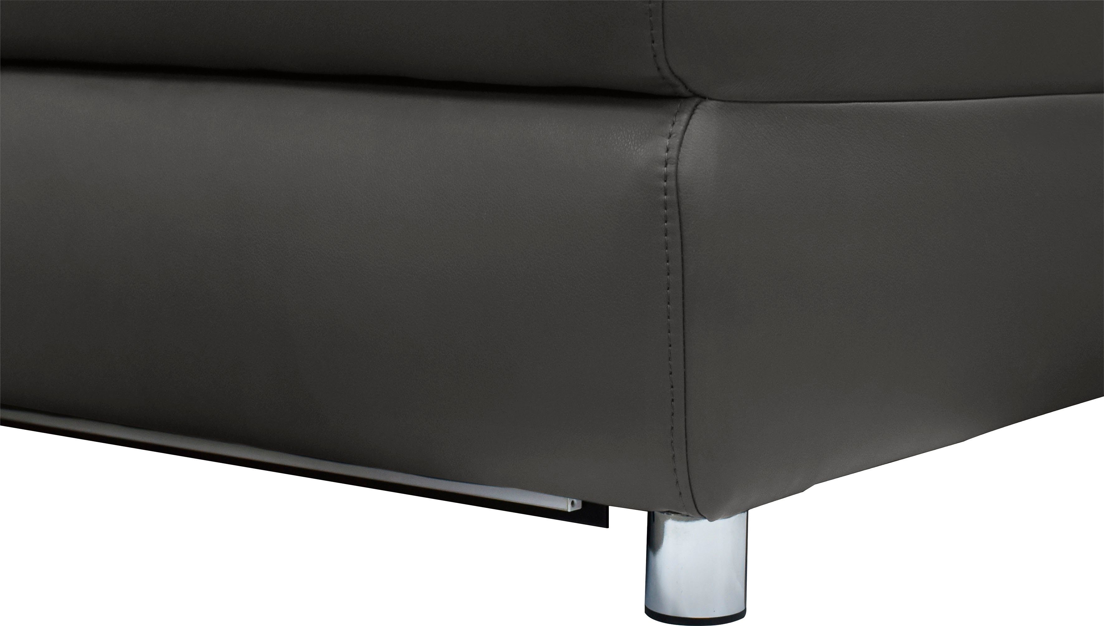 Places of Style 3-zitsbank Pareli 229 cm, handmatige en elektrische relaxfunctie in 2 zits USB, verstelbare hoofdsteun, LED-verlichting, in echt leer, kunstleer, geweven stof