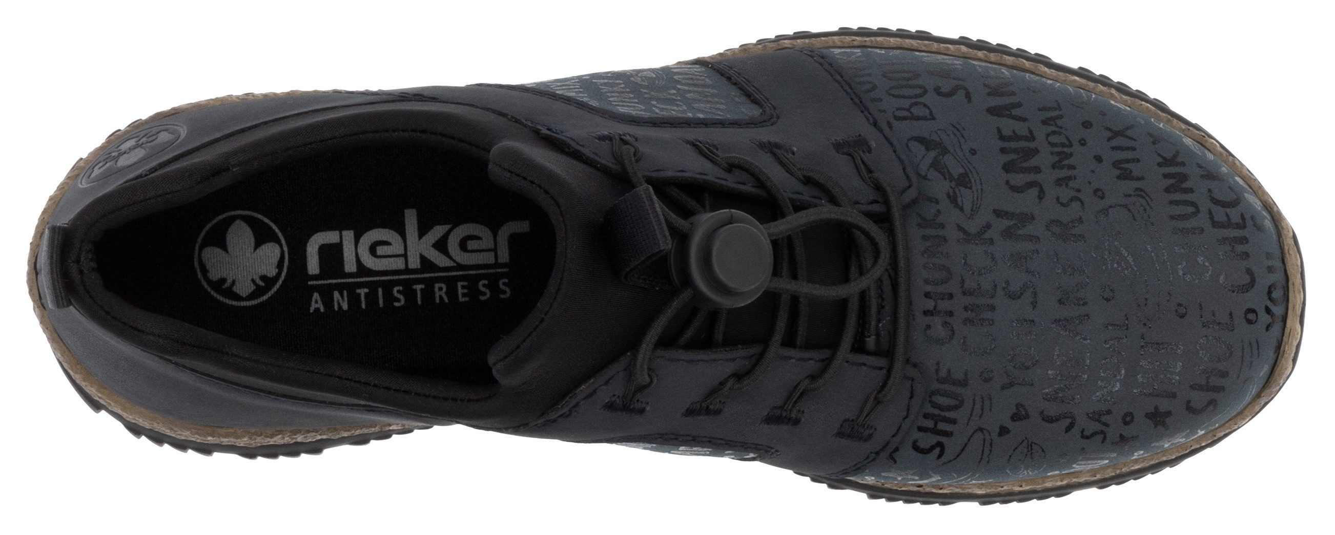 Rieker Slip-on sneakers , instapschoen, vrijetijdsschoen, lage schoen met praktische aanhaallussen