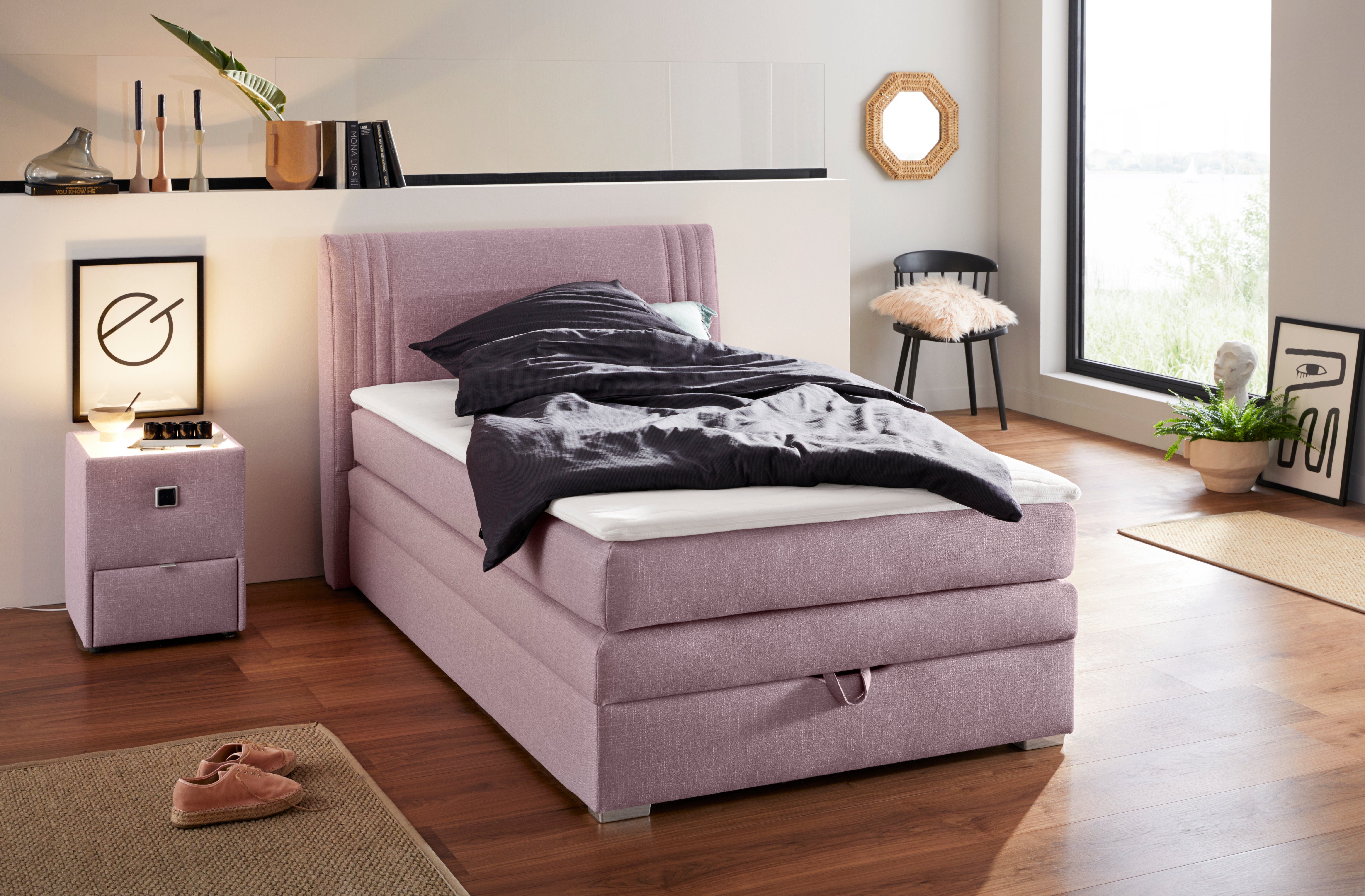 Jockenhöfer Gruppe Boxspring Amira, OTTOs Choice! Topseller, met bedkist en topper boxsprings roze