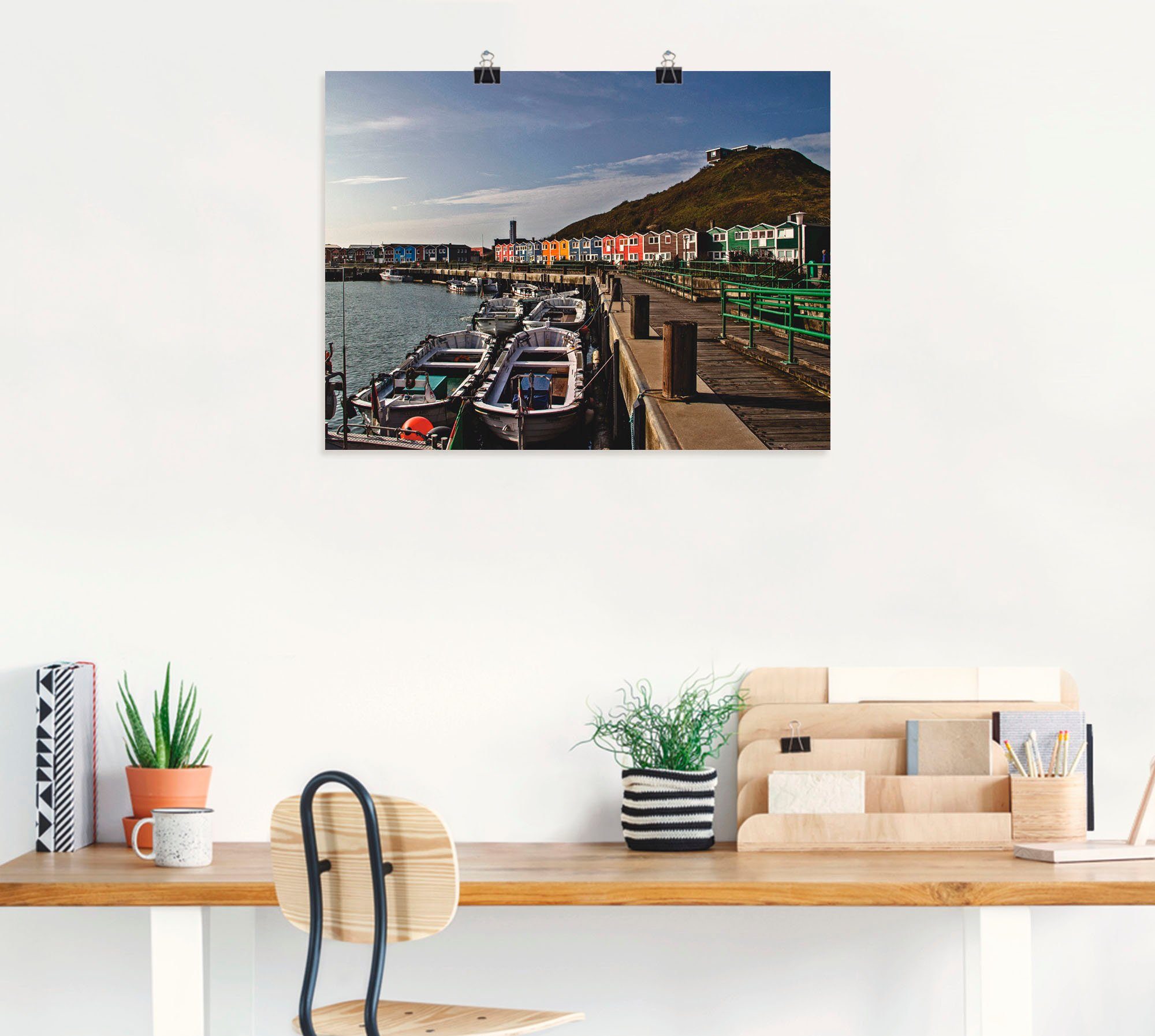 Artland Poster Haven Helgoland als artprint op linnen, muursticker of poster in verschillende maten