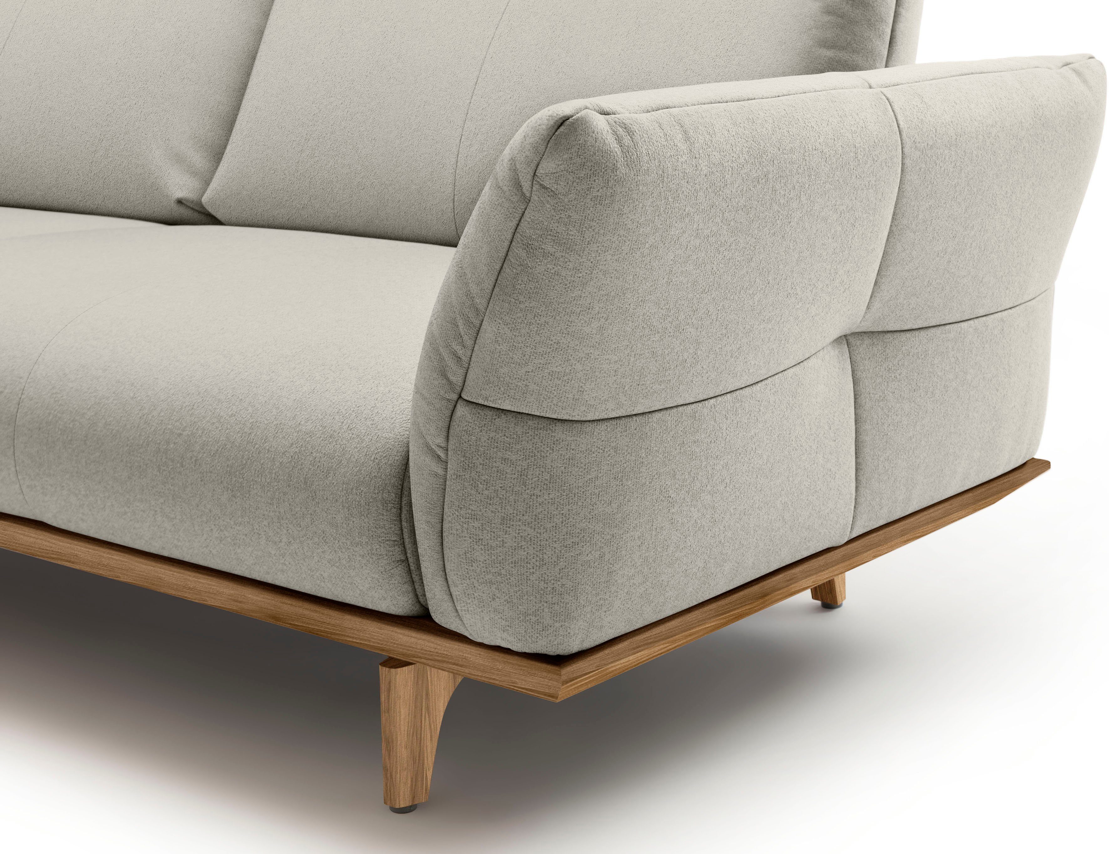 Creation BY ROLF BENZ 4-zitsbank Hs.460 Onderstel in walnotenhout, walnotenhouten poten, breedte 248 cm