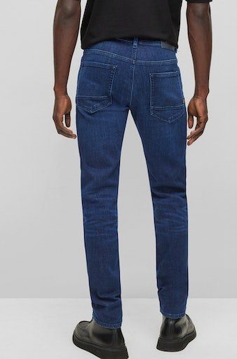 Boss Orange Regular fit jeans Taber BC P met leren badge