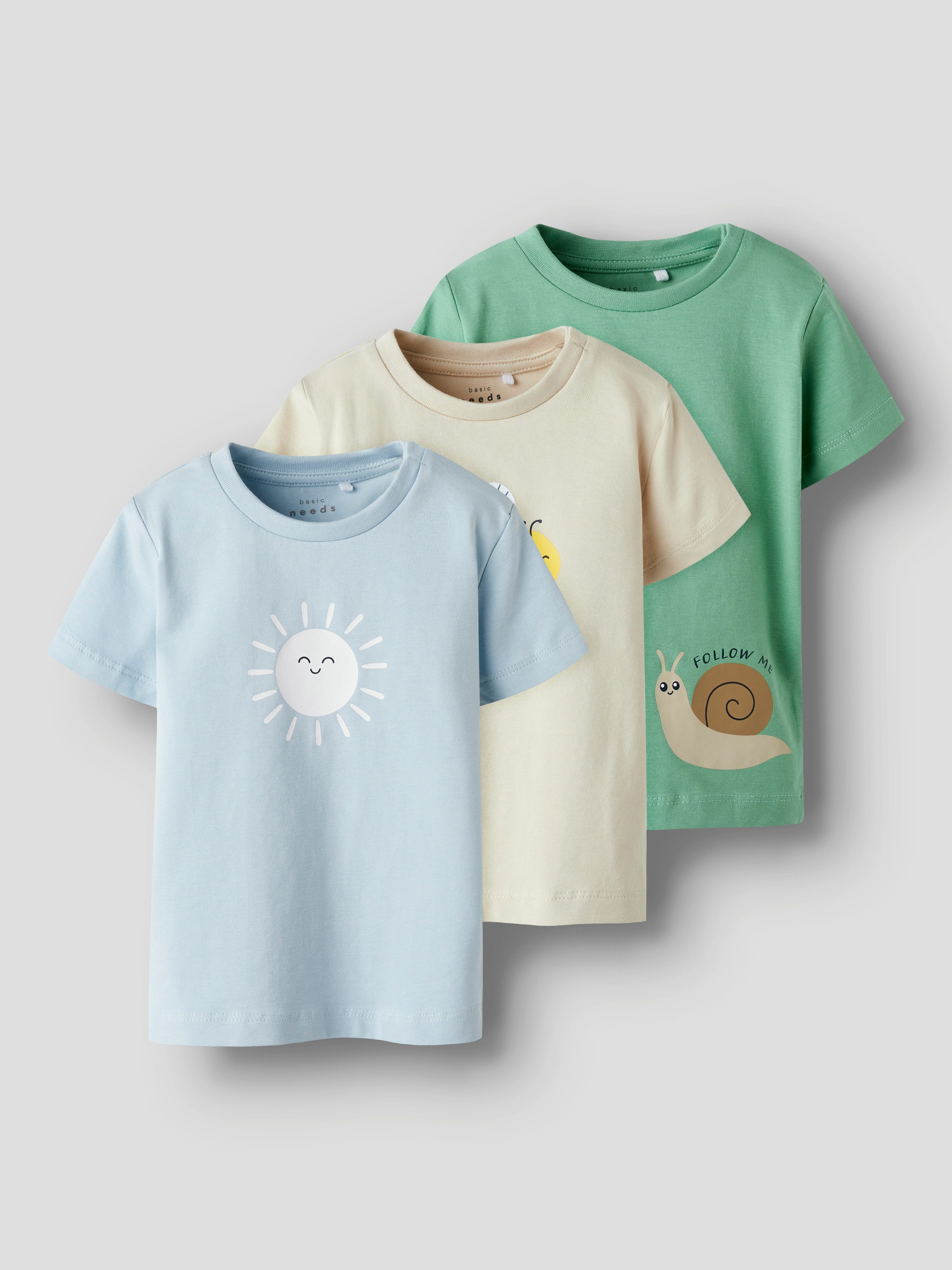 Name It Shirt met korte mouwen NBMVACION 3P SS TOP BOX (set, 3-delig)