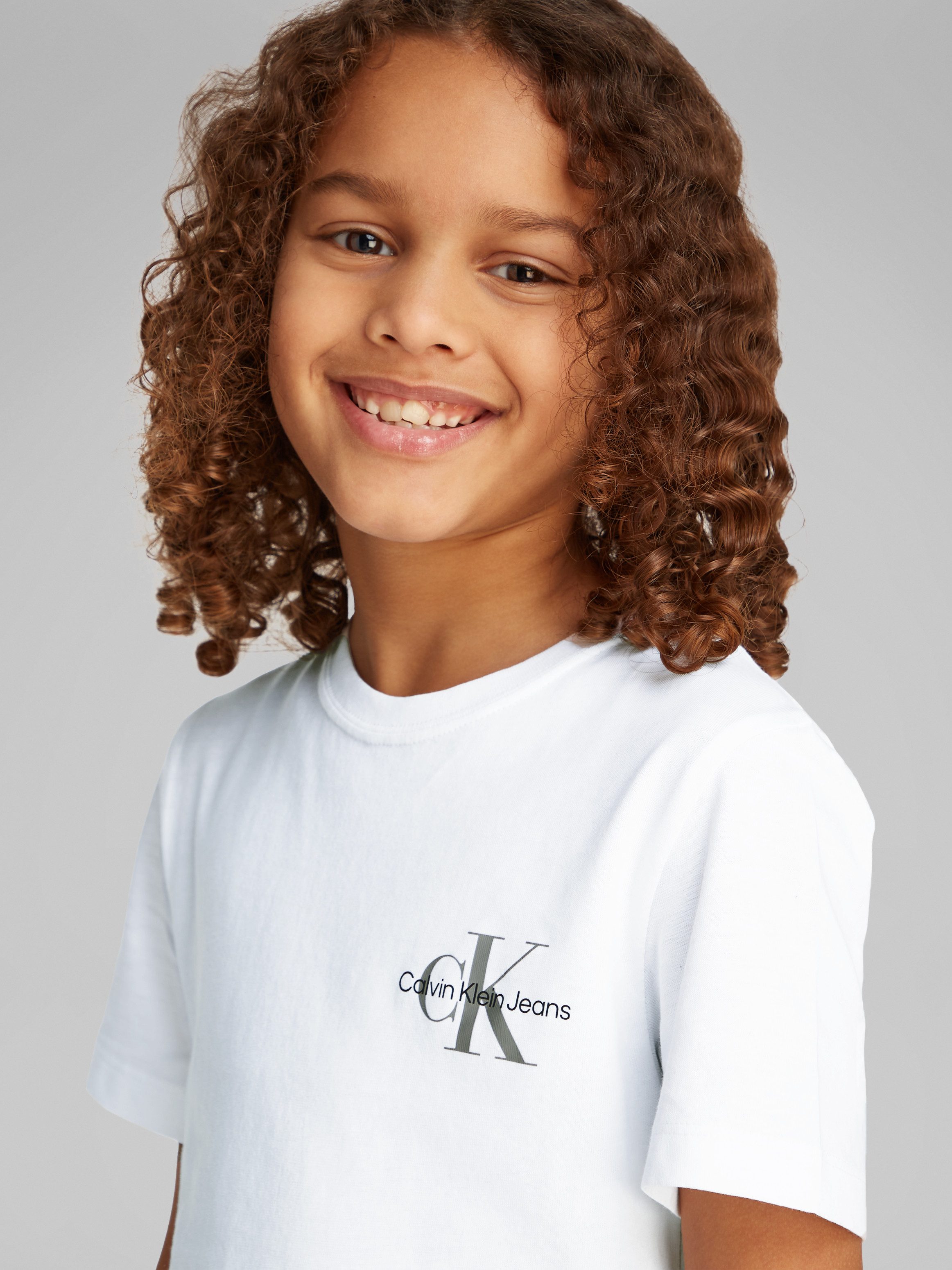 Calvin Klein T-shirt Chest Monologo Ss T-Shirt voor kinderen tot 16 jaar en met logoprint