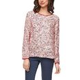 s.oliver gedessineerde blouse in mooie crêpekwaliteit met gebloemde all-over print roze